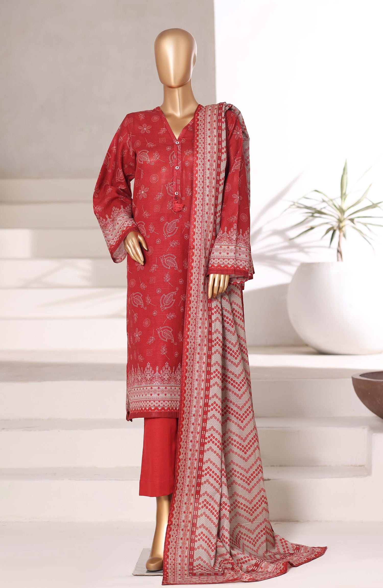 Sadabahar Printed Khadder 3PCS Stitched Vol—2 Collection 2025 D-11