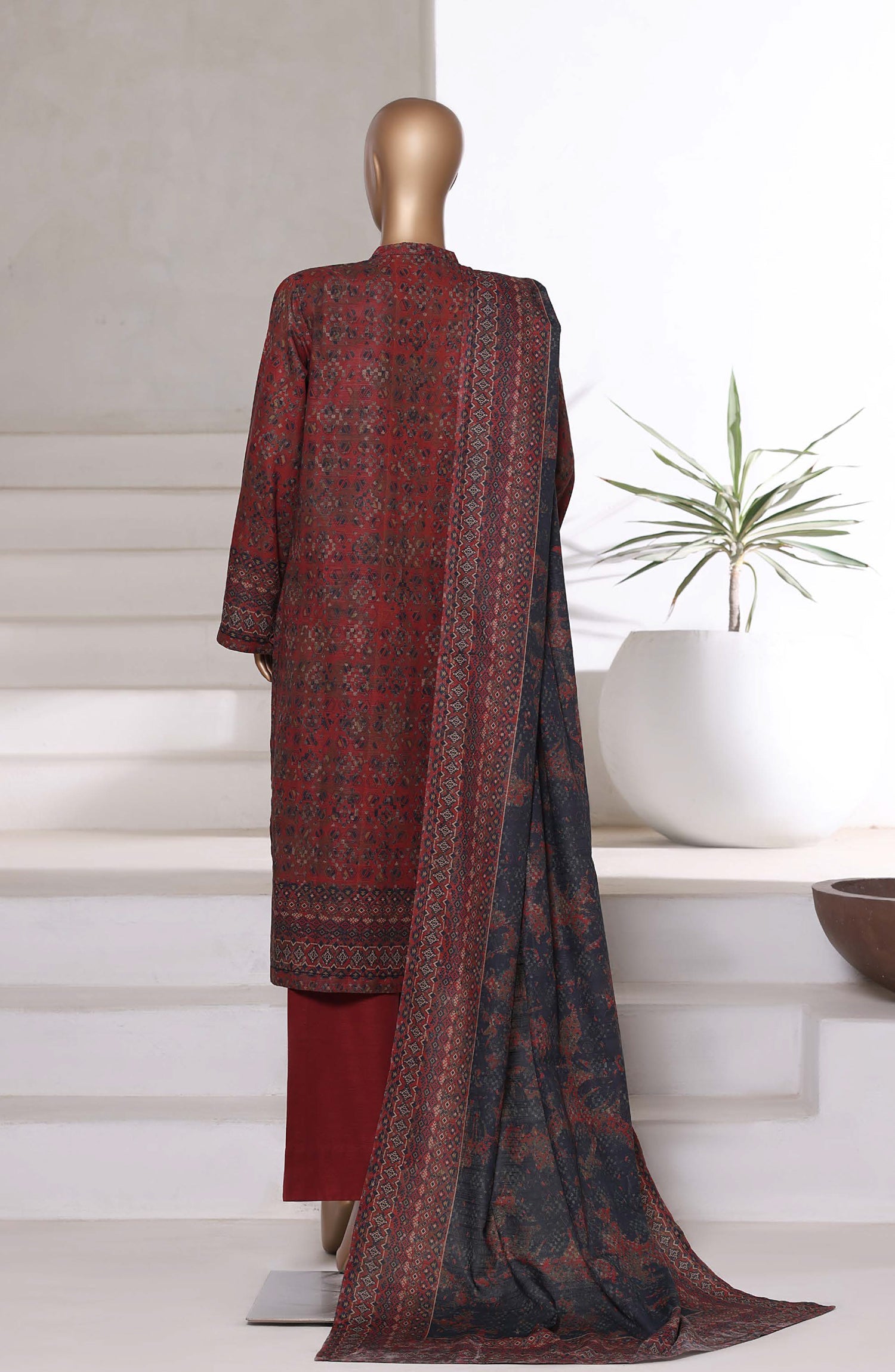Sadabahar Printed Khadder 3pcs Stitched Vol-1 Collection 2025 D-01