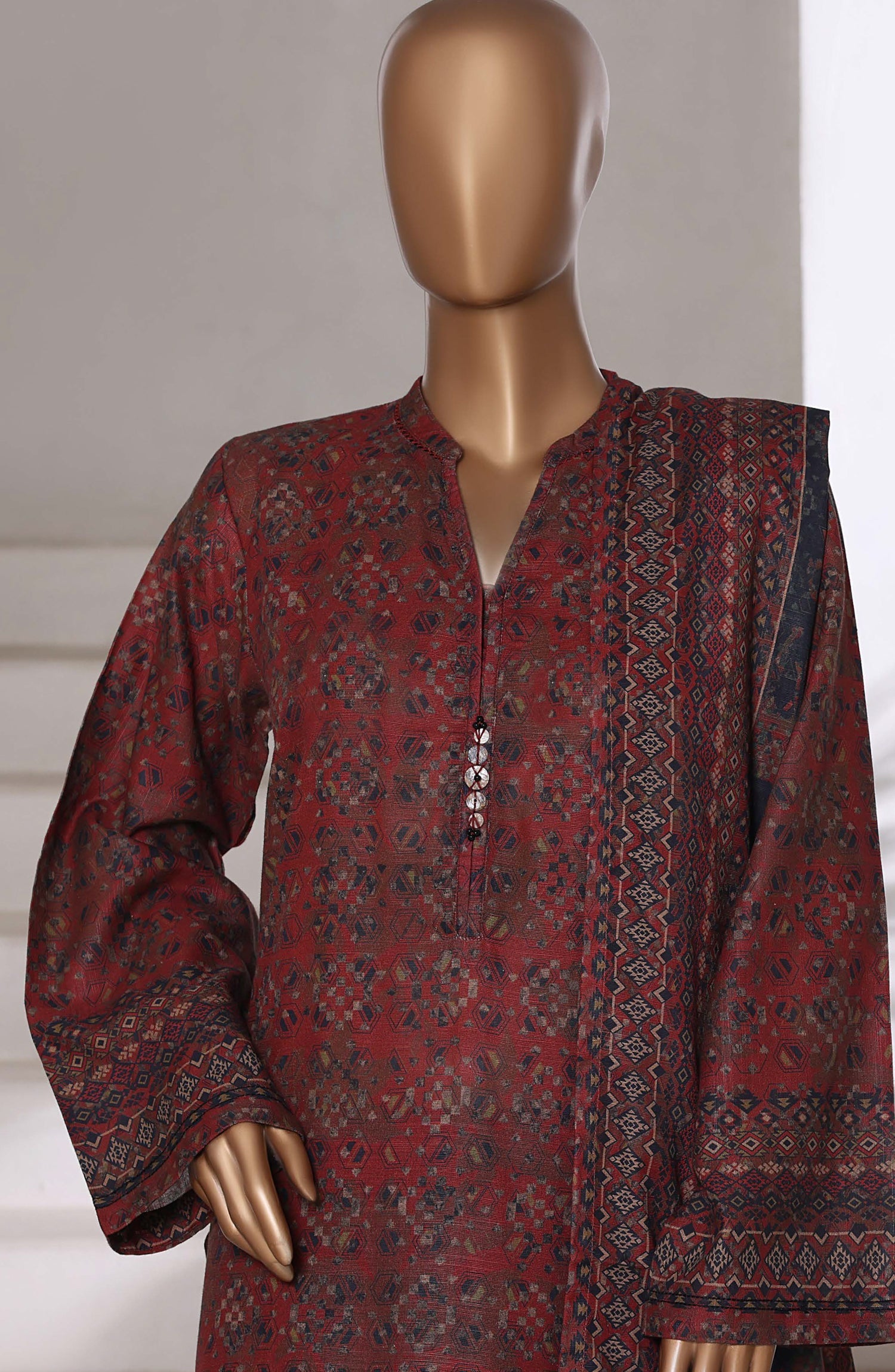 Sadabahar Printed Khadder 3pcs Stitched Vol-1 Collection 2025 D-01