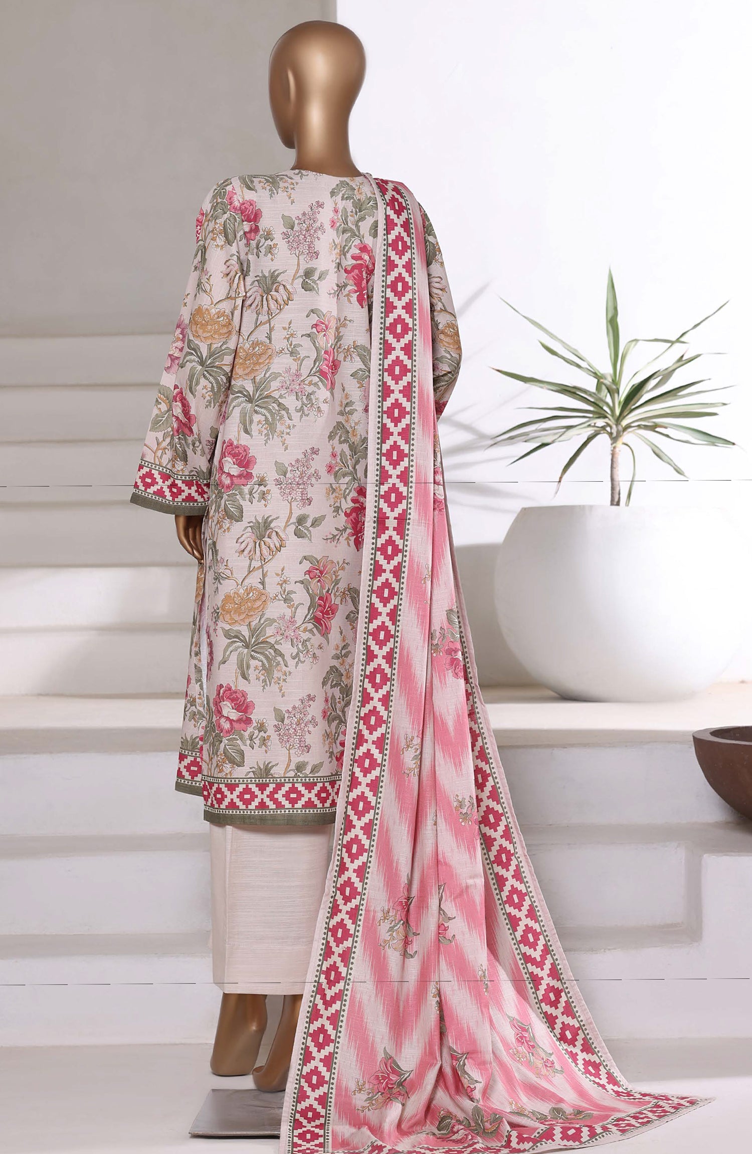 Sadabahar Printed Khadder 3pcs Stitched Vol-1 Collection 2025 D-02
