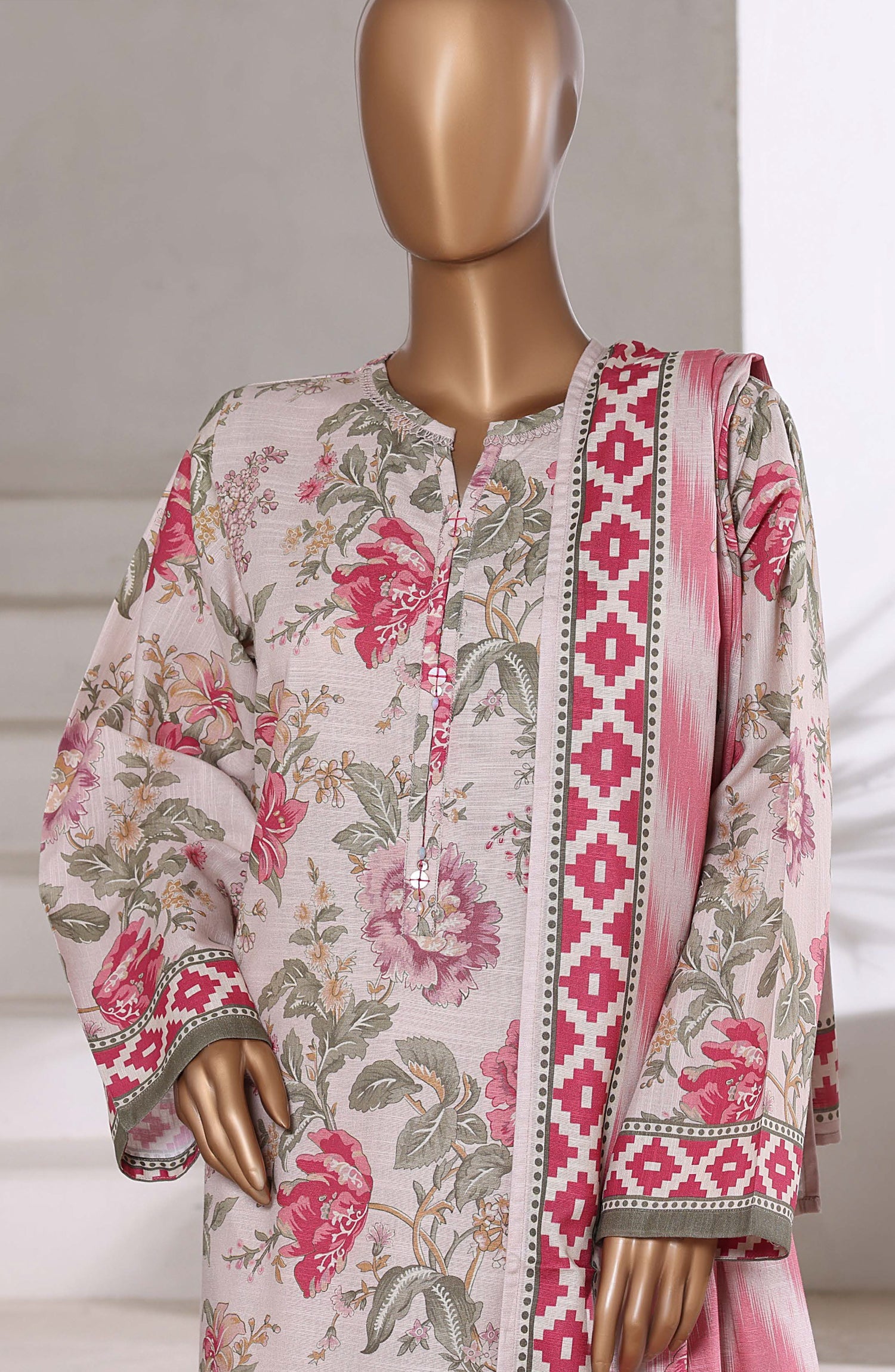 Sadabahar Printed Khadder 3pcs Stitched Vol-1 Collection 2025 D-02