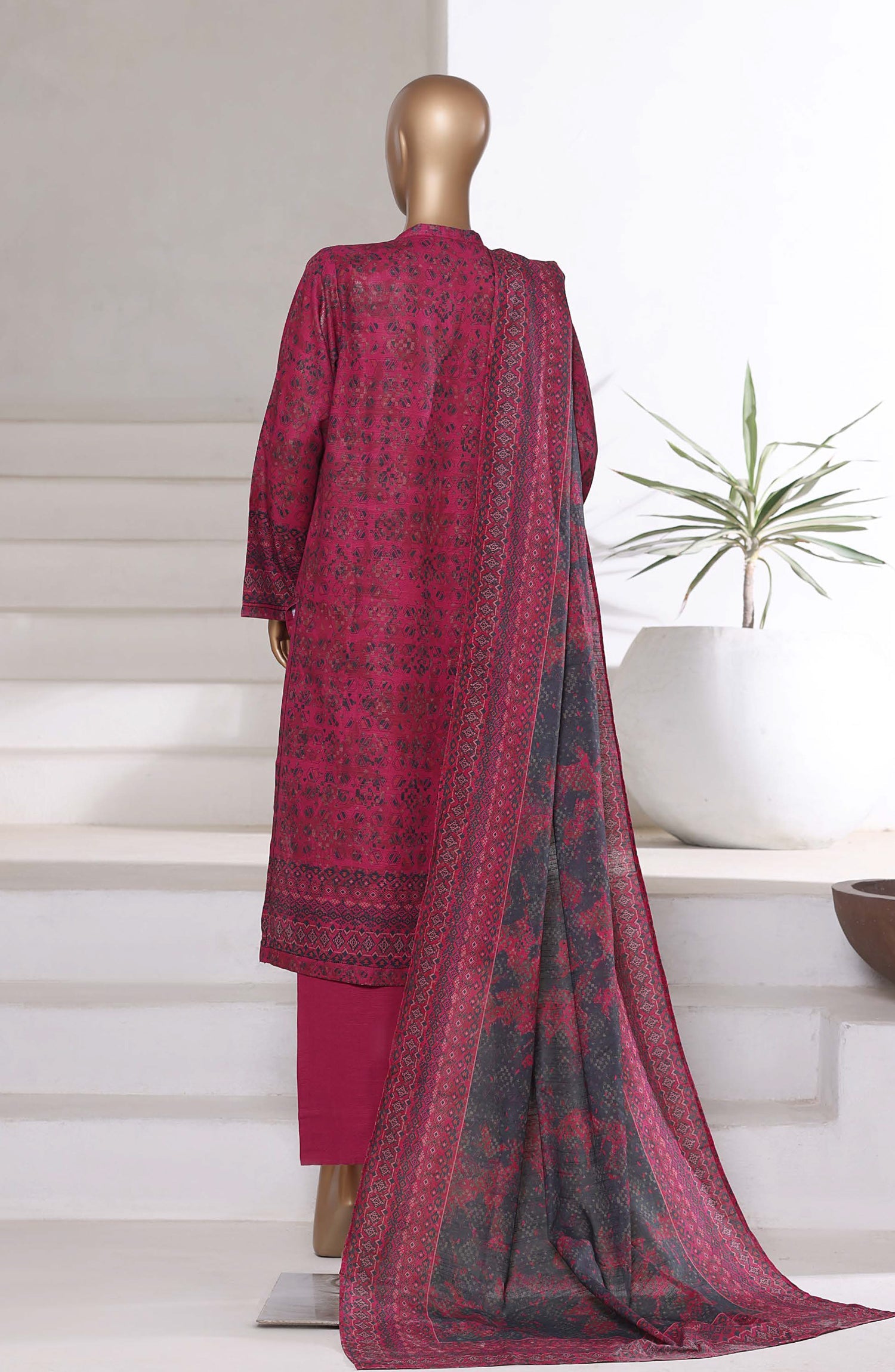 Sadabahar Printed Khadder 3pcs Stitched Vol-1 Collection 2025 D-03