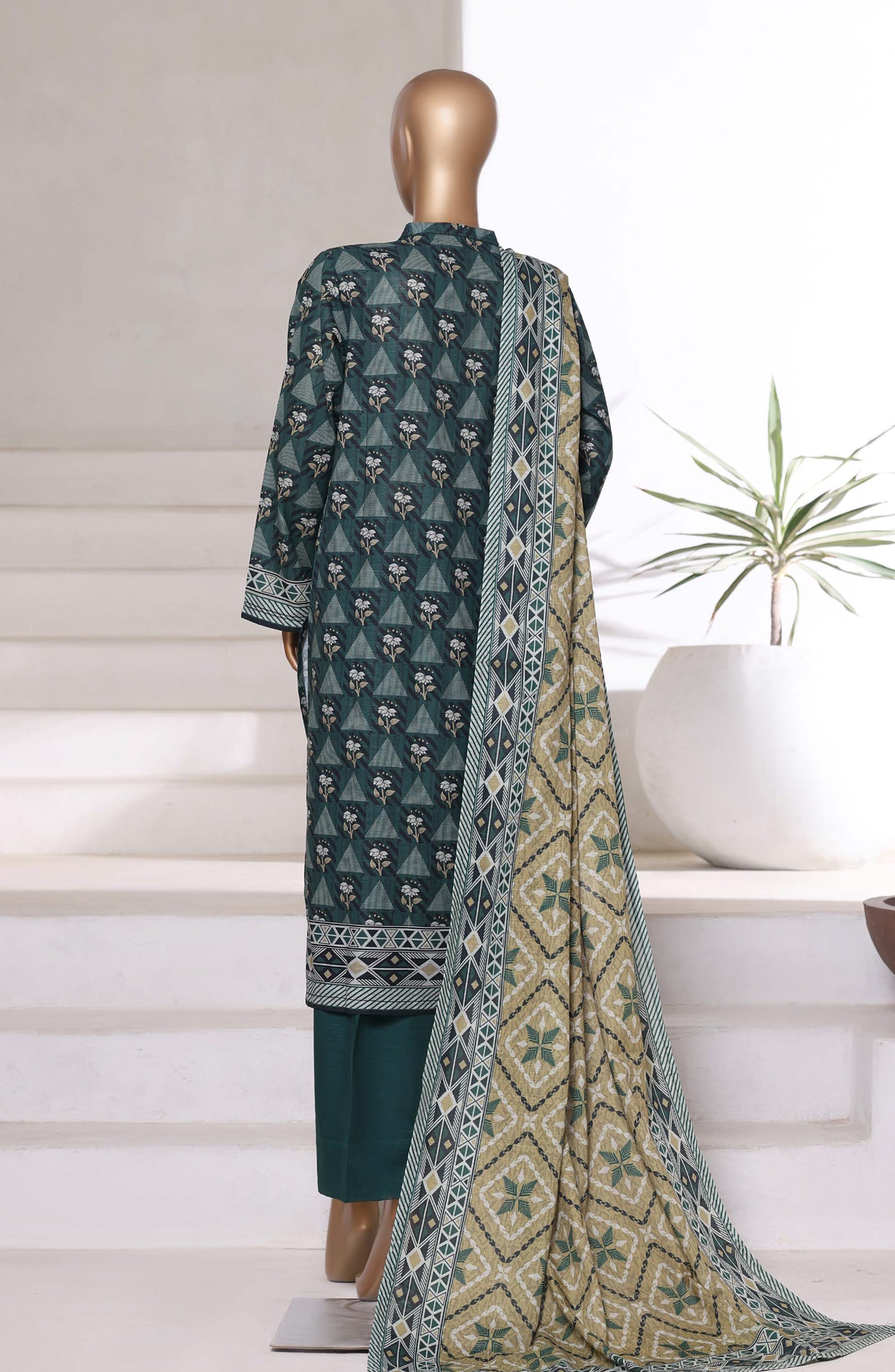 Sadabahar Printed Khadder 3pcs Stitched Vol-1 Collection 2025 D-04
