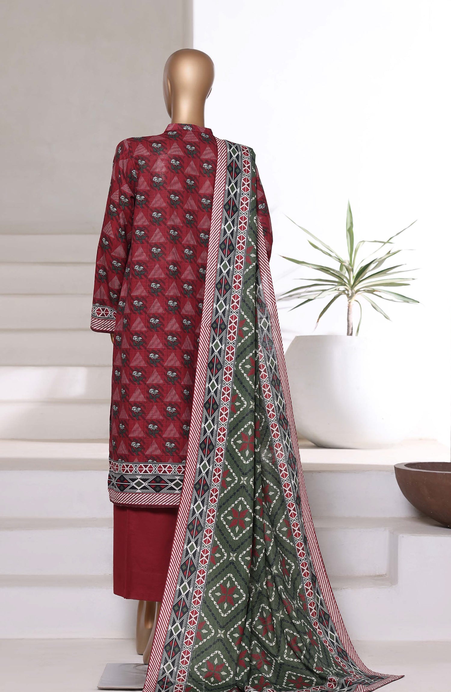 Sadabahar Printed Khadder 3pcs Stitched Vol-1 Collection 2025 D-05