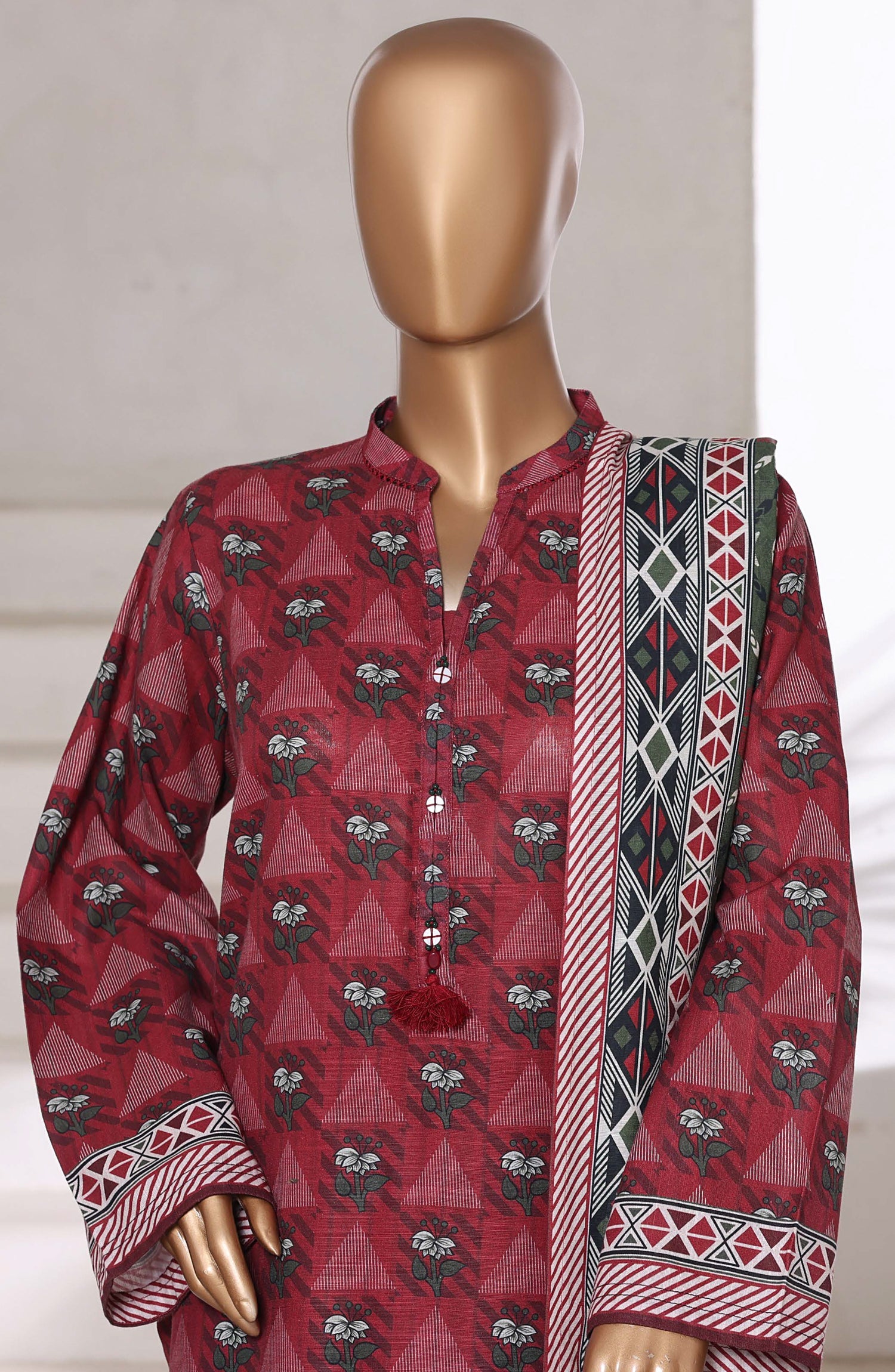 Sadabahar Printed Khadder 3pcs Stitched Vol-1 Collection 2025 D-05