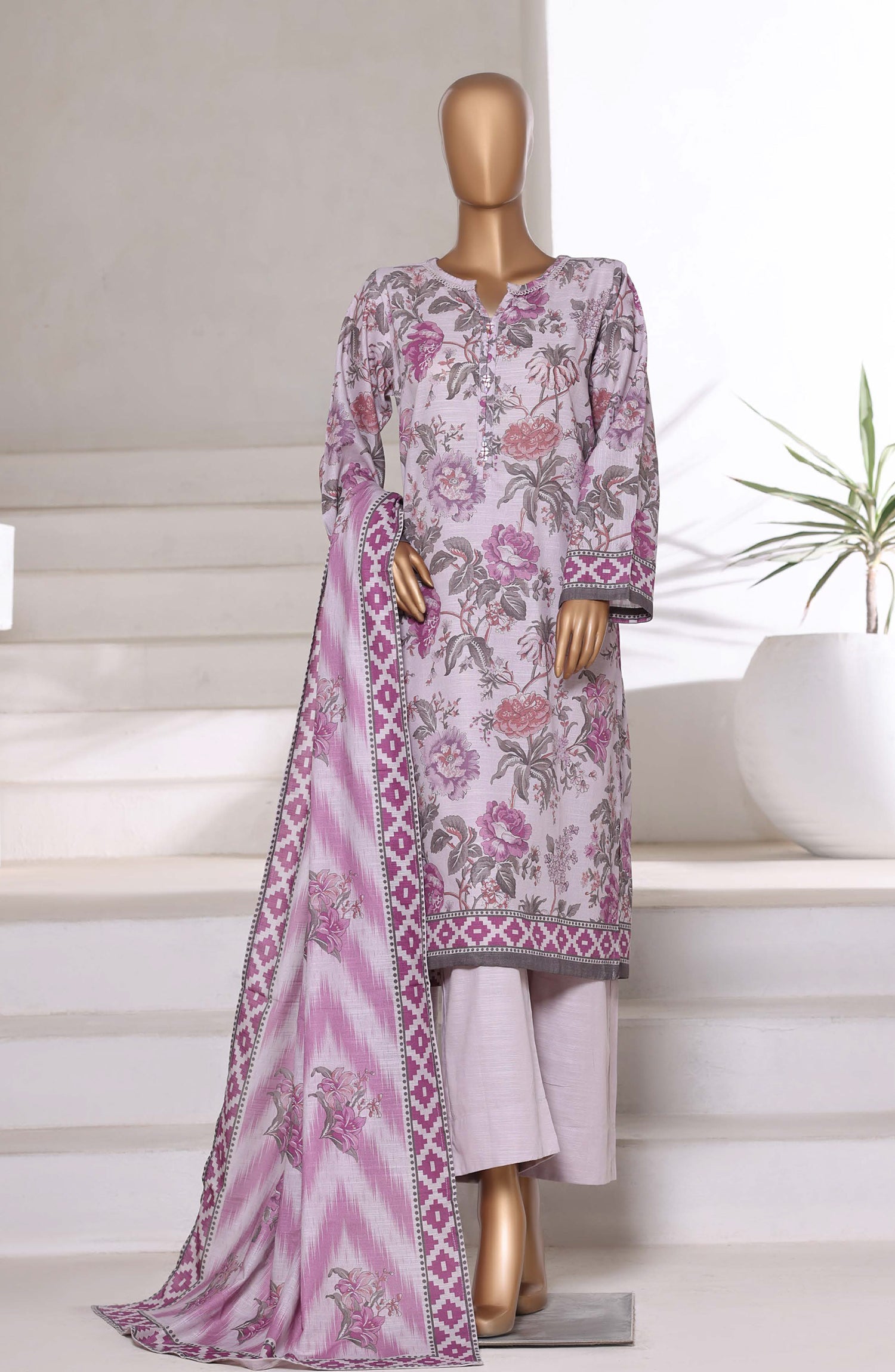 Sadabahar Printed Khadder 3pcs Stitched Vol-1 Collection 2025 D-06