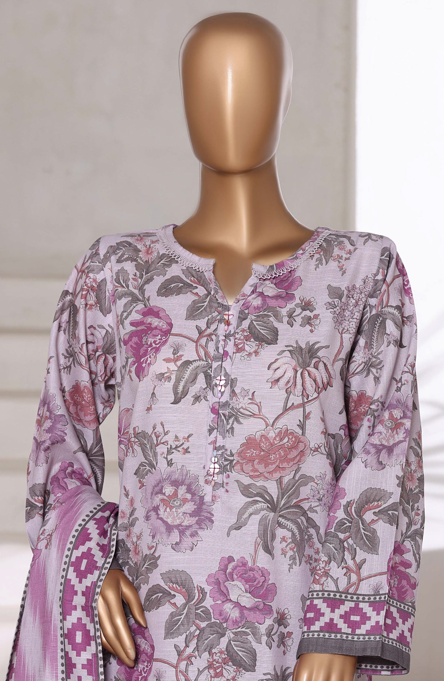 Sadabahar Printed Khadder 3pcs Stitched Vol-1 Collection 2025 D-06