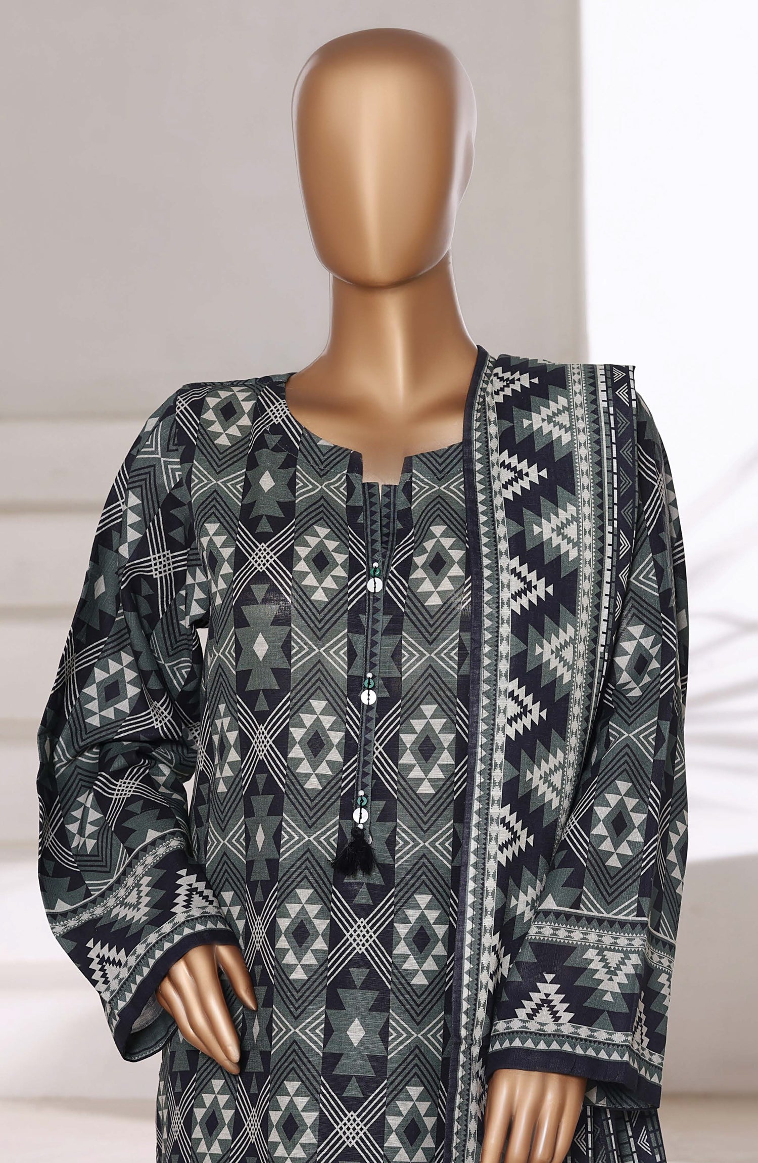 Sadabahar Printed Khadder 3pcs Stitched Vol-1 Collection 2025 D-07