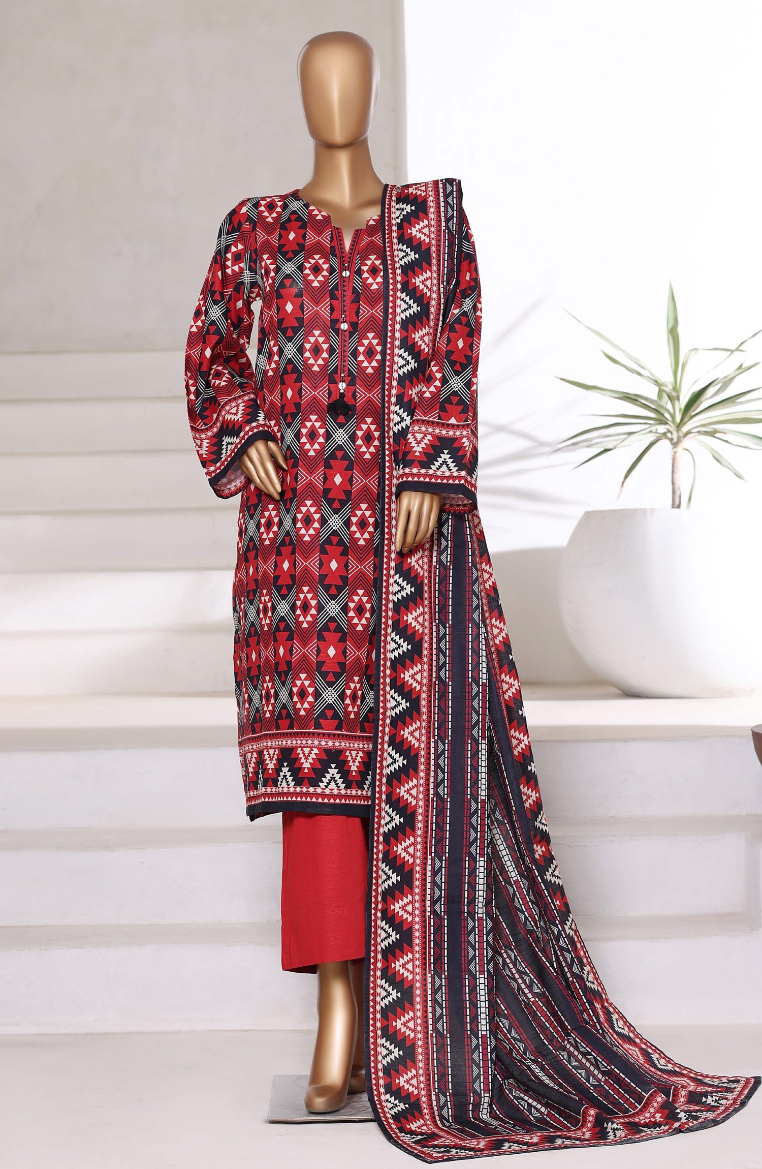 Sadabahar Printed Khadder 3pcs Stitched Vol-1 Collection 2025 D-08