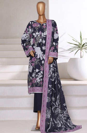 Sadabahar Printed Khadder 3pcs Stitched Vol-1 Collection 2025 D-09