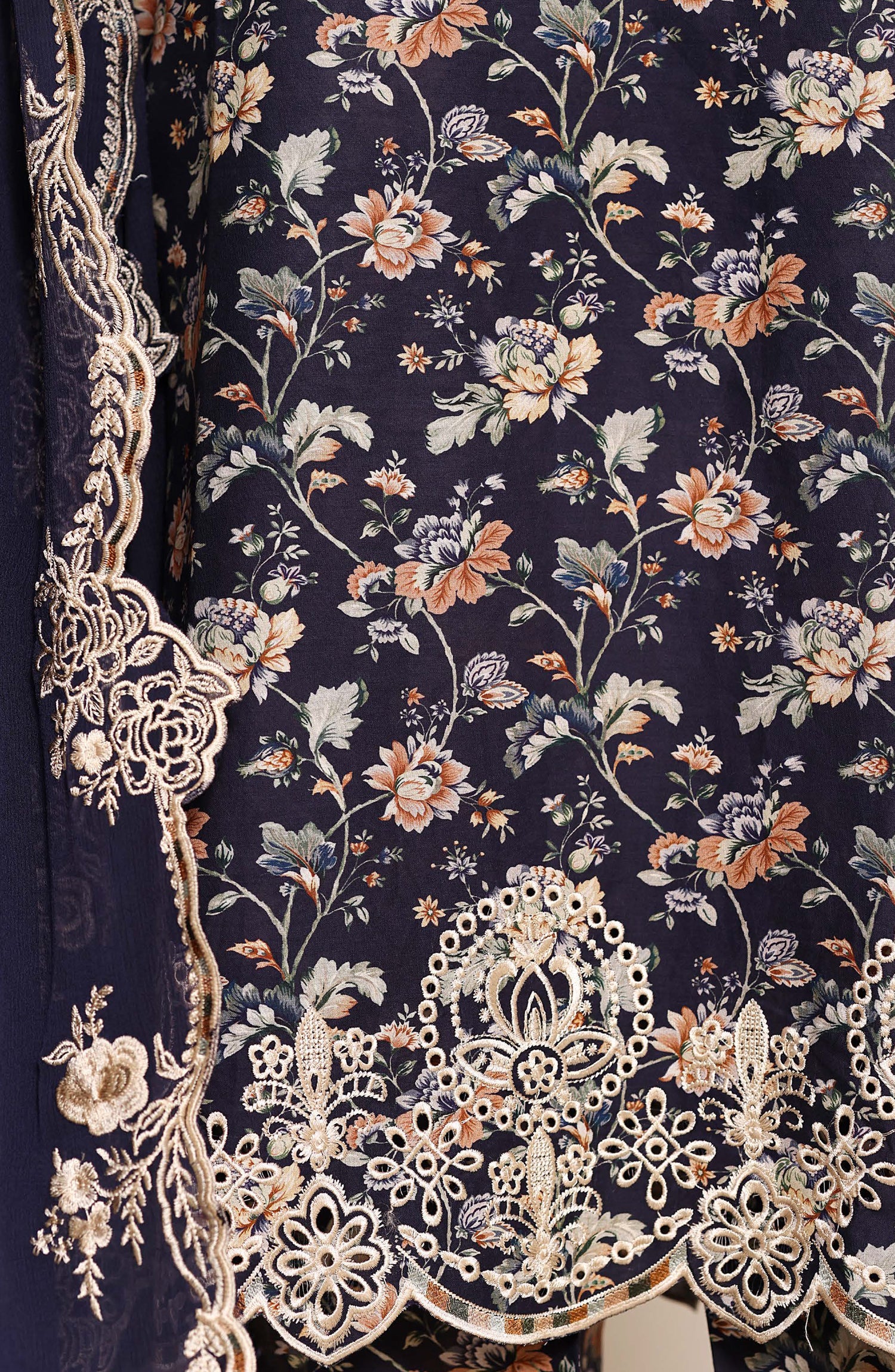 Sadabahar Luxury Lawn Festive Regal Festive Eid Edition Heavy Embroidered With Chiffon Embroidery Dupatta 3Piece stitched Ready to Wear Collection 2026 D-01