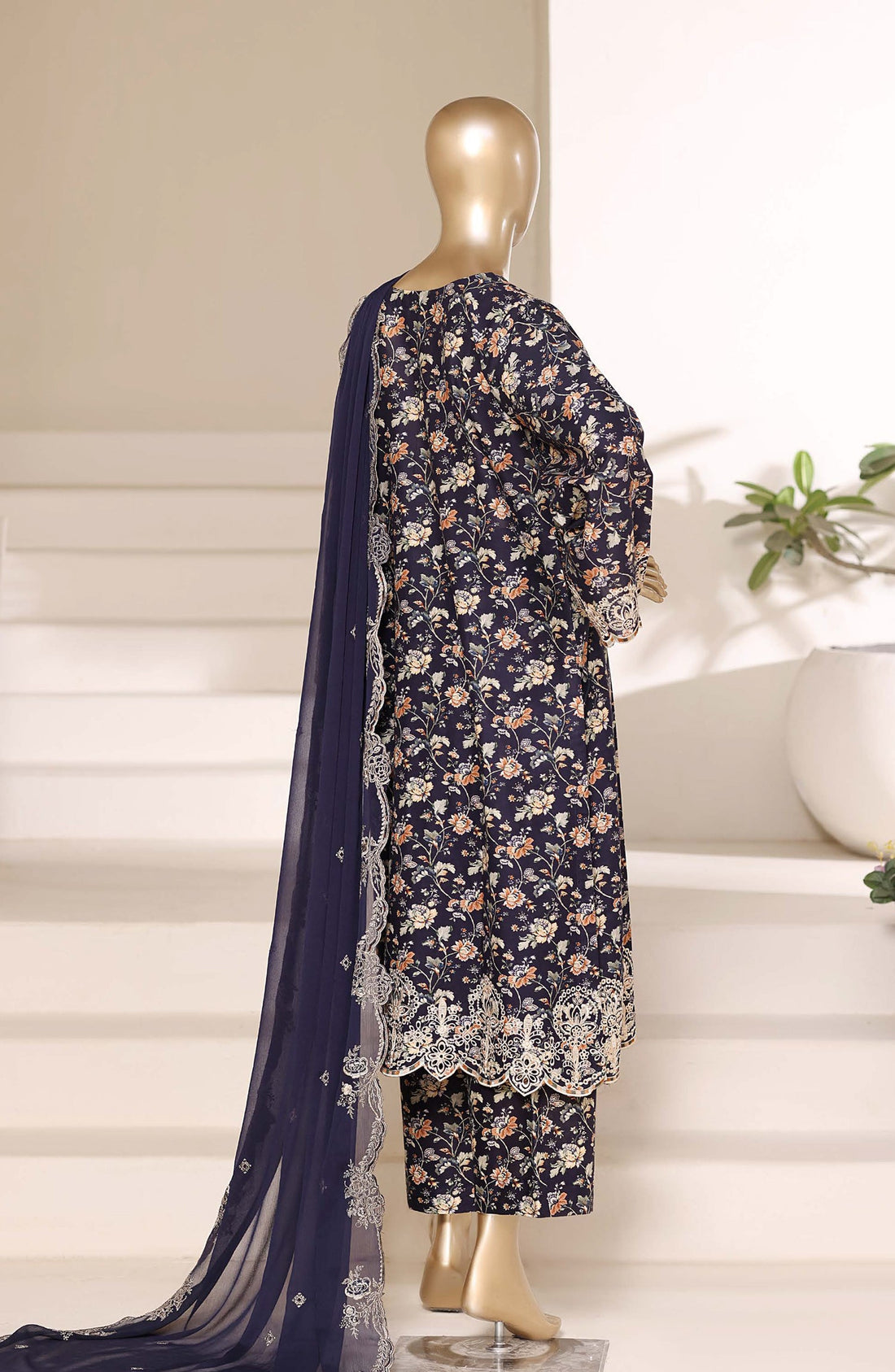 Sadabahar Luxury Lawn Festive Regal Festive Eid Edition Heavy Embroidered With Chiffon Embroidery Dupatta 3Piece stitched Ready to Wear Collection 2026 D-01