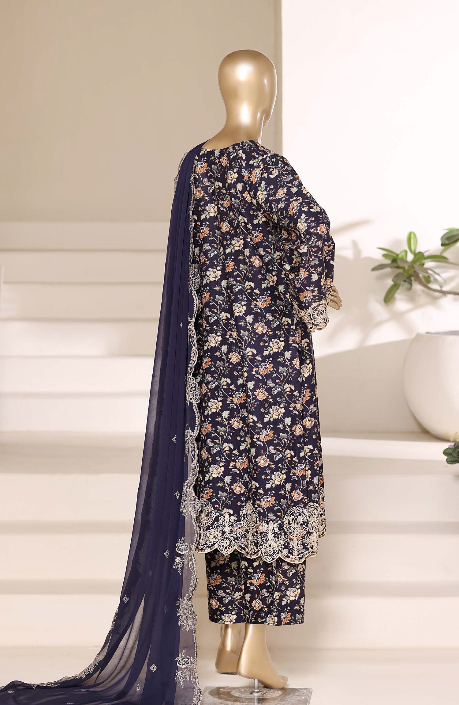 Sadabahar Luxury Lawn Festive Regal Festive Eid Edition Heavy Embroidered With Chiffon Embroidery Dupatta 3Piece stitched Ready to Wear Collection 2026 D-01