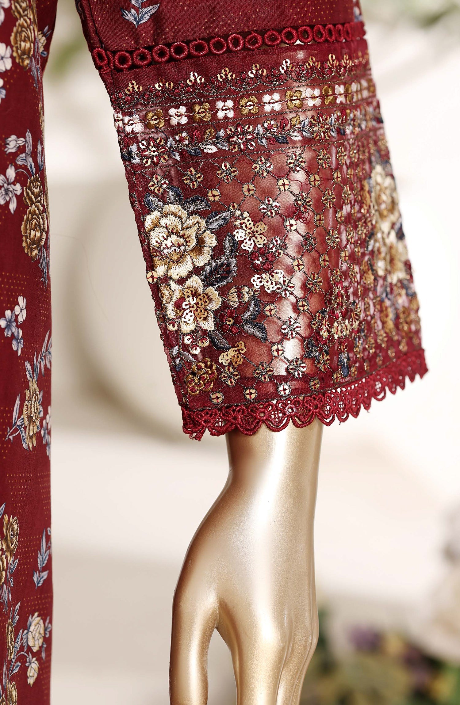 Sadabahar Luxury Lawn Festive Regal Festive Eid Edition Heavy Embroidered With Chiffon Embroidery Dupatta 3Piece stitched Ready to Wear Collection 2026 D-02