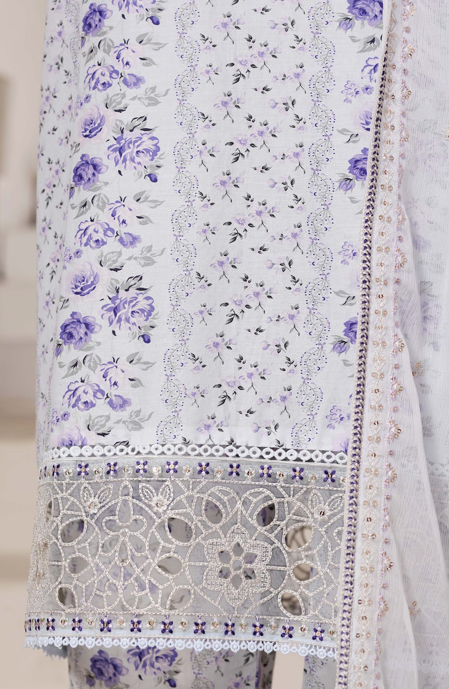 Sadabahar Luxury Lawn Festive Regal Festive Eid Edition Heavy Embroidered With Chiffon Embroidery Dupatta 3Piece stitched Ready to Wear Collection 2026 D-03