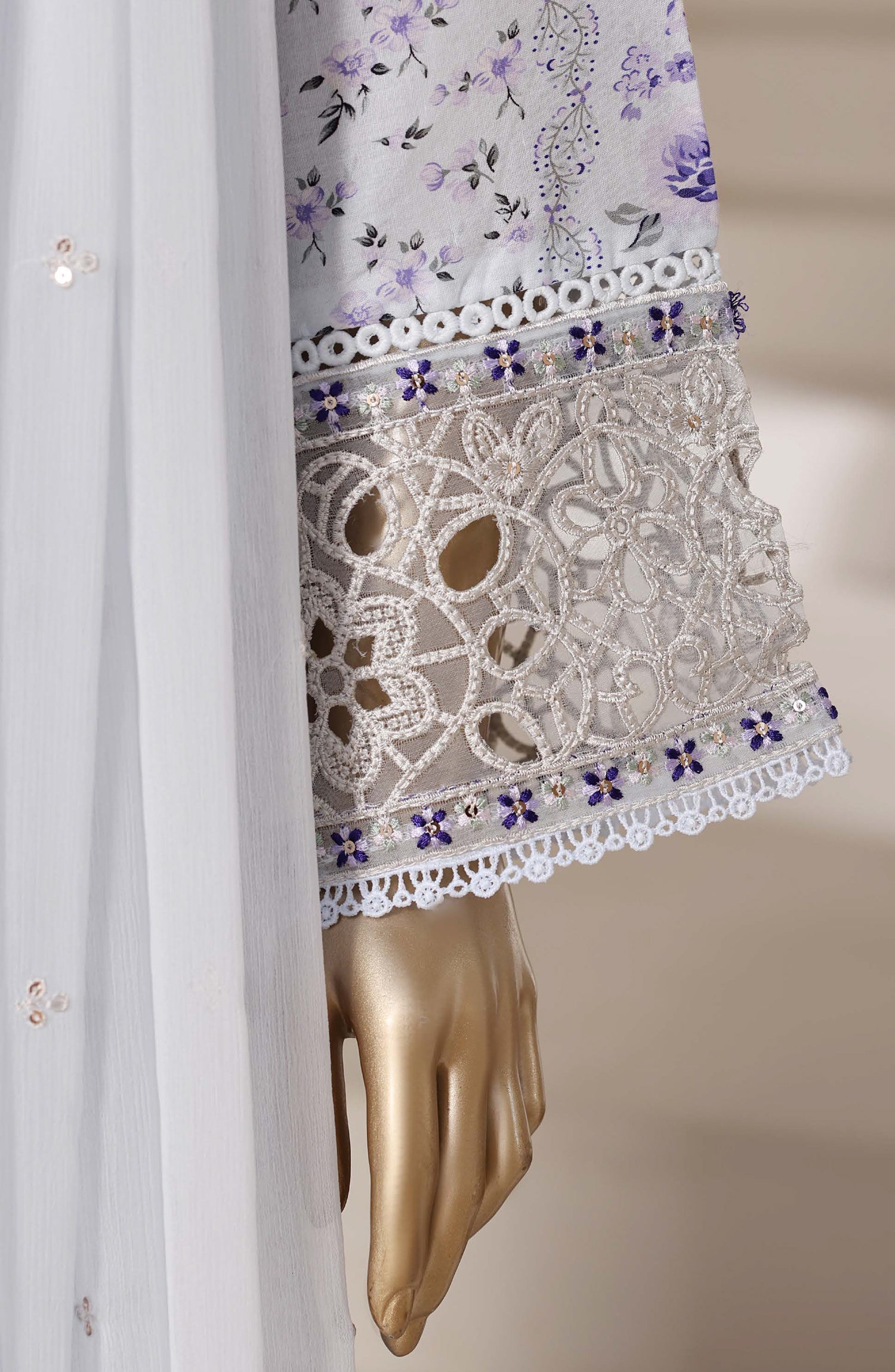 Sadabahar Luxury Lawn Festive Regal Festive Eid Edition Heavy Embroidered With Chiffon Embroidery Dupatta 3Piece stitched Ready to Wear Collection 2026 D-03