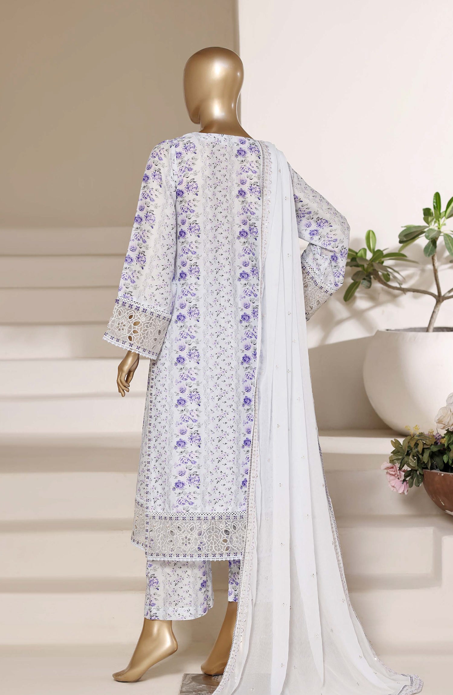 Sadabahar Luxury Lawn Festive Regal Festive Eid Edition Heavy Embroidered With Chiffon Embroidery Dupatta 3Piece stitched Ready to Wear Collection 2026 D-03