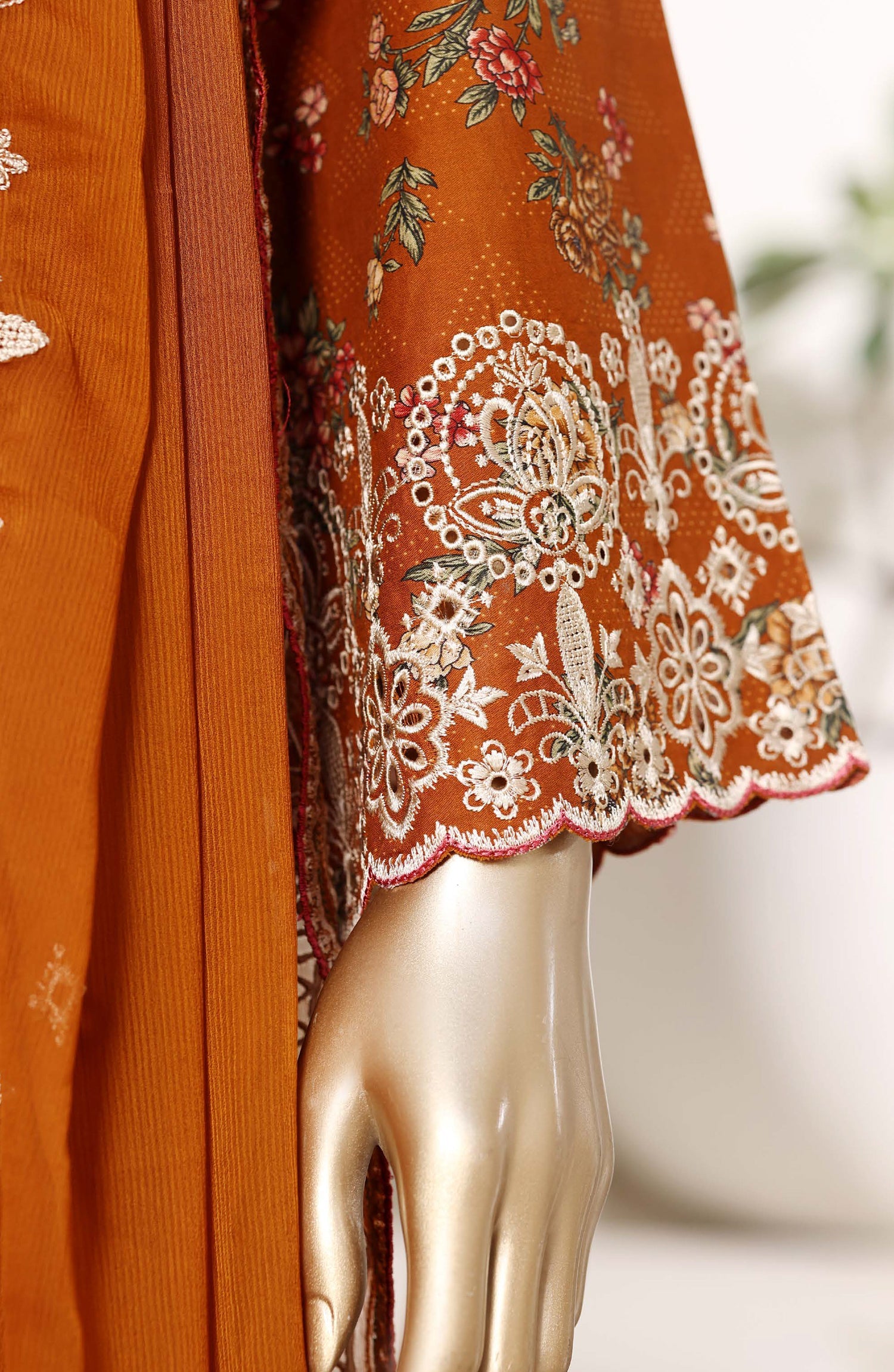 Sadabahar Luxury Lawn Festive Regal Festive Eid Edition Heavy Embroidered With Chiffon Embroidery Dupatta 3Piece stitched Ready to Wear Collection 2026 D-04