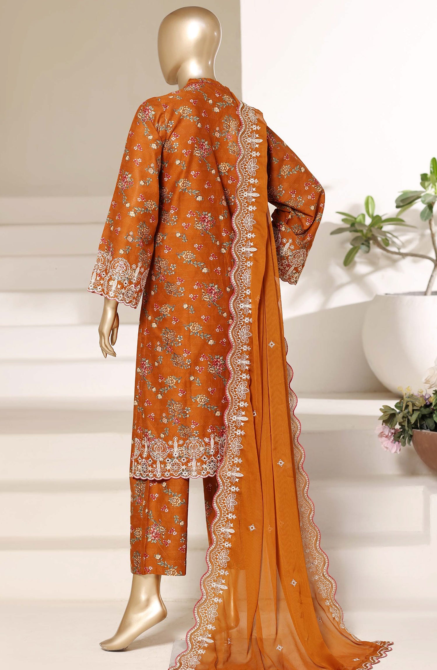 Sadabahar Luxury Lawn Festive Regal Festive Eid Edition Heavy Embroidered With Chiffon Embroidery Dupatta 3Piece stitched Ready to Wear Collection 2026 D-04