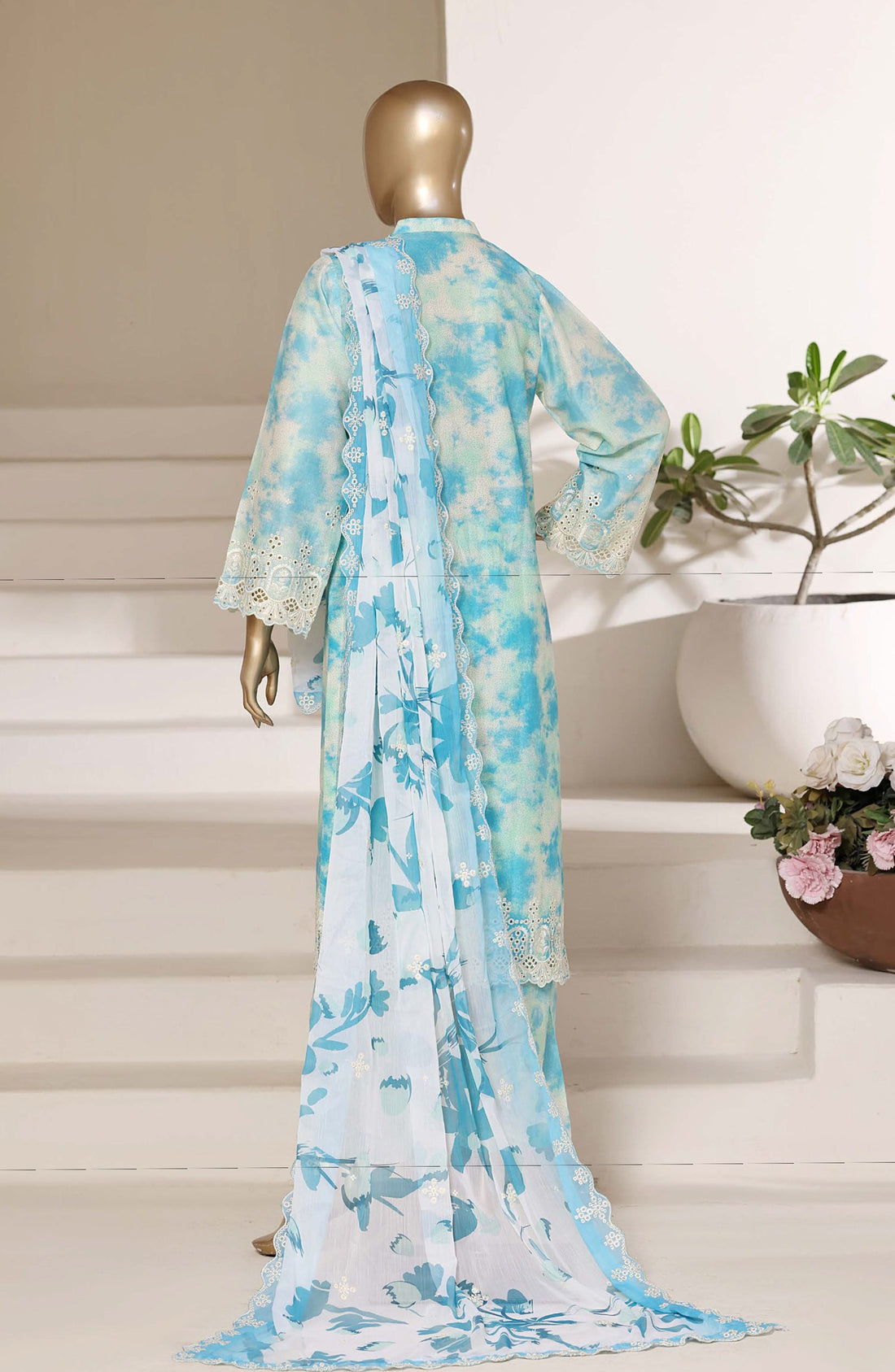 Sadabahar Luxury Lawn Festive Regal Festive Eid Edition Heavy Embroidered With Chiffon Embroidery Dupatta 3Piece stitched Ready to Wear Collection 2026 D-05