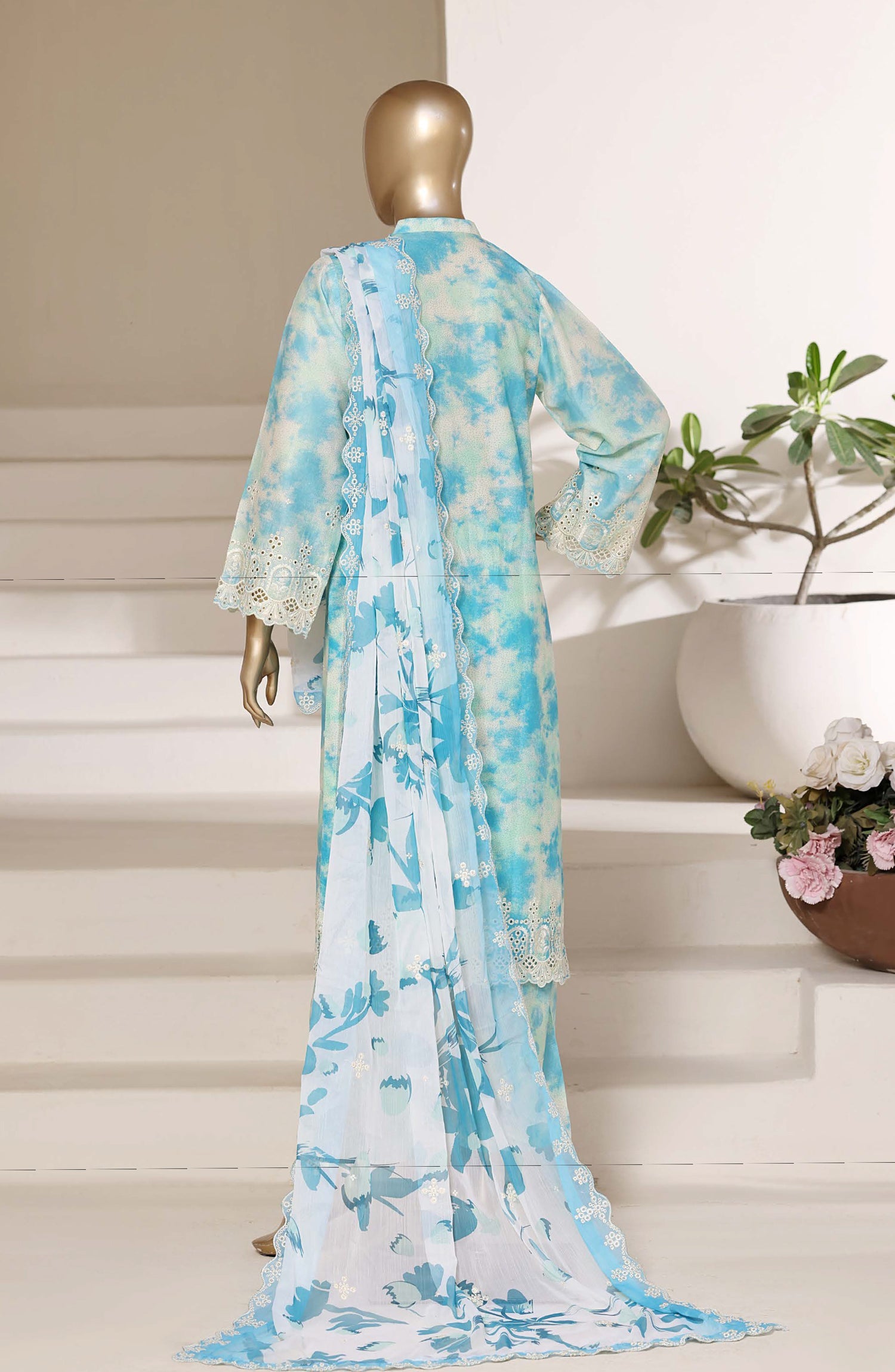 Sadabahar Luxury Lawn Festive Regal Festive Eid Edition Heavy Embroidered With Chiffon Embroidery Dupatta 3Piece stitched Ready to Wear Collection 2026 D-05