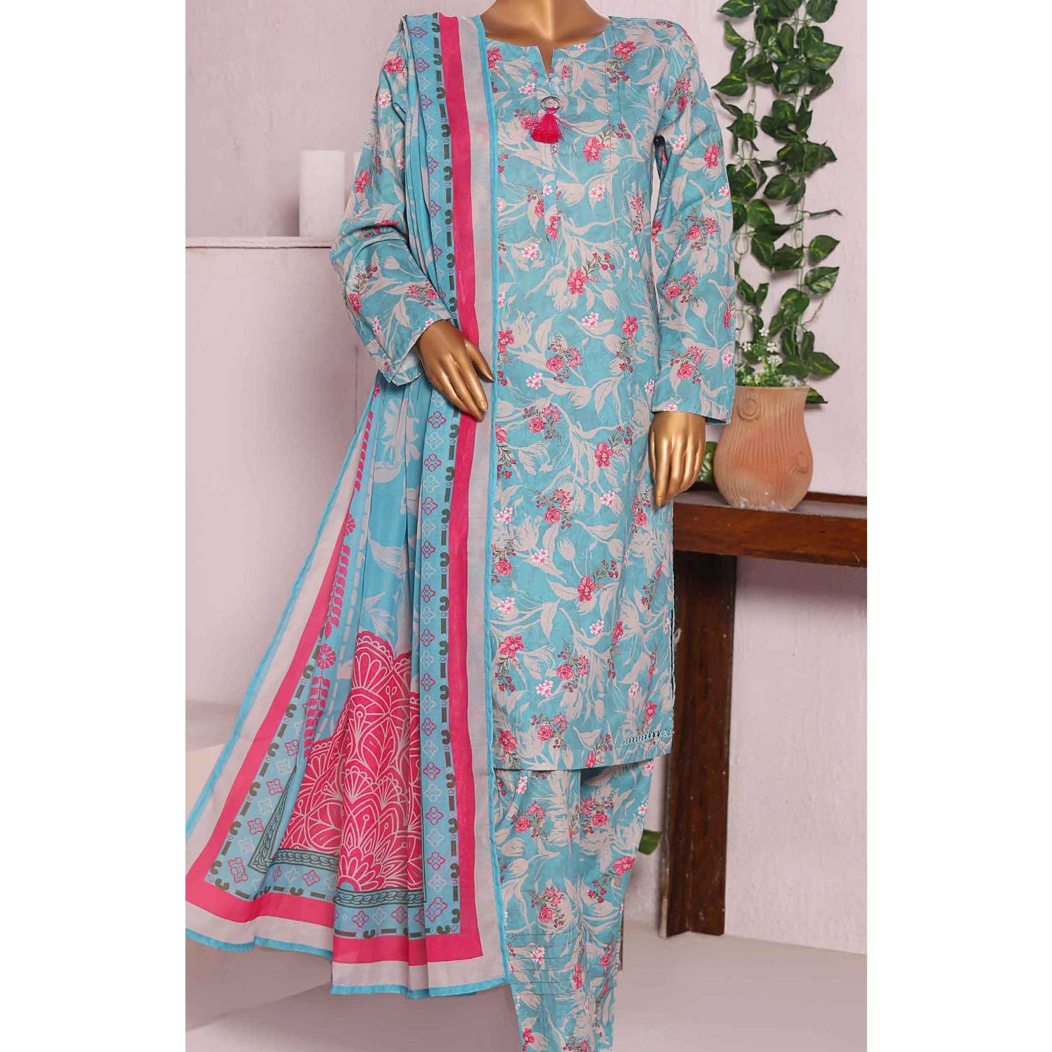 Sumi Textile Ready to Wear INTERMIX Cambric Printed 3PC Collection 2025 D-01