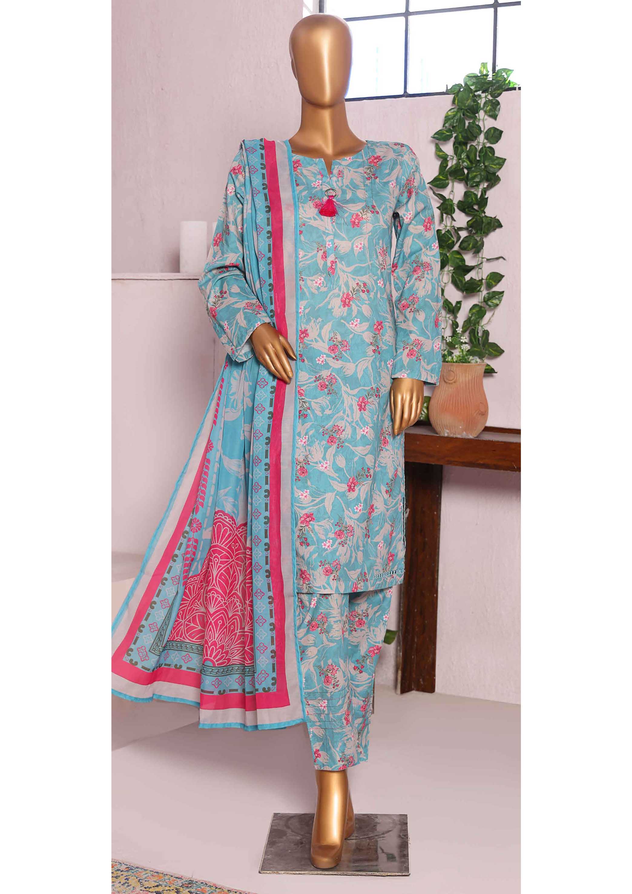 Sumi Textile Ready to Wear INTERMIX Cambric Printed 3PC Collection 2025 D-01