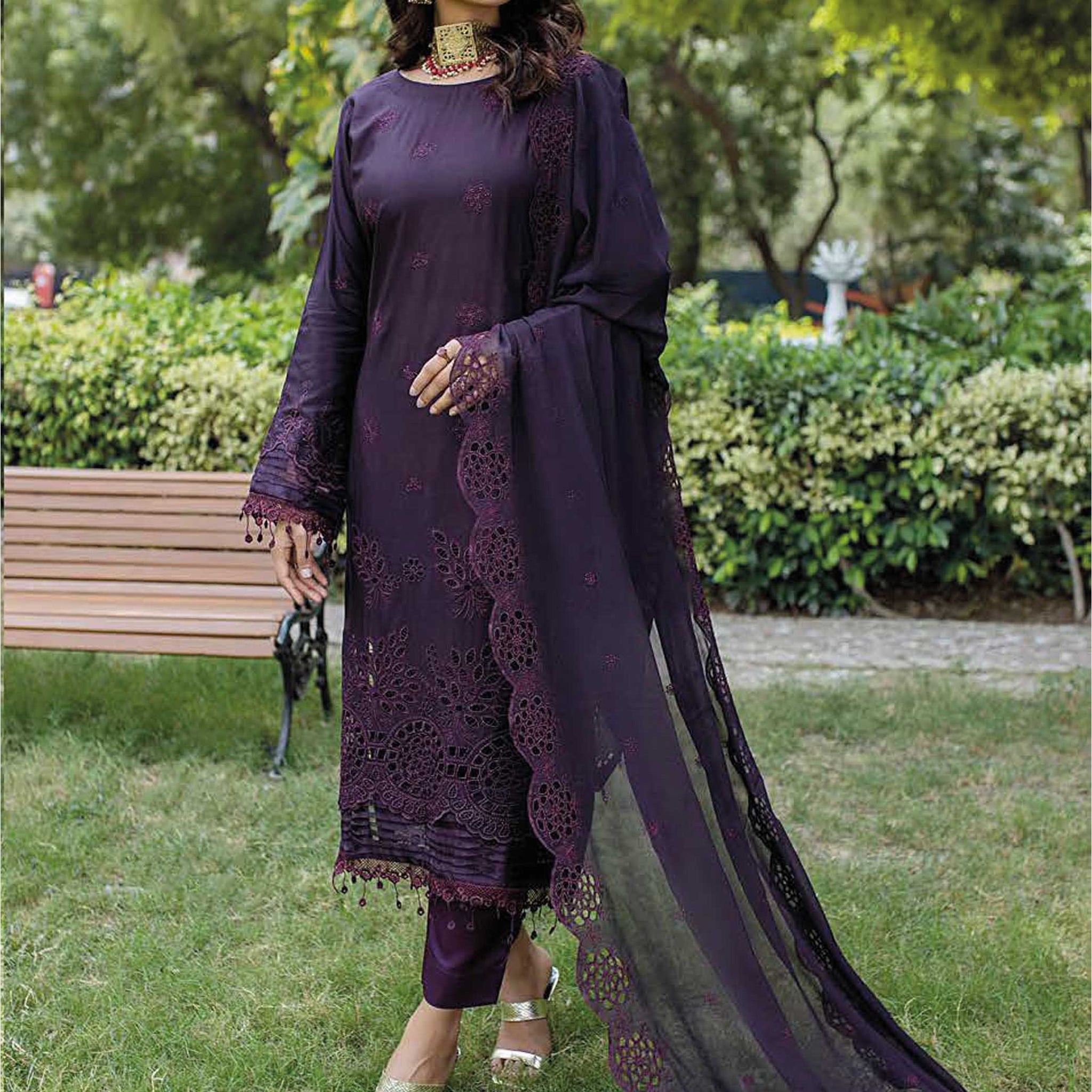 Dr. Haris By KAMILA BIG BORING LUXURY CHIKANKARI Collection'25 D-08
