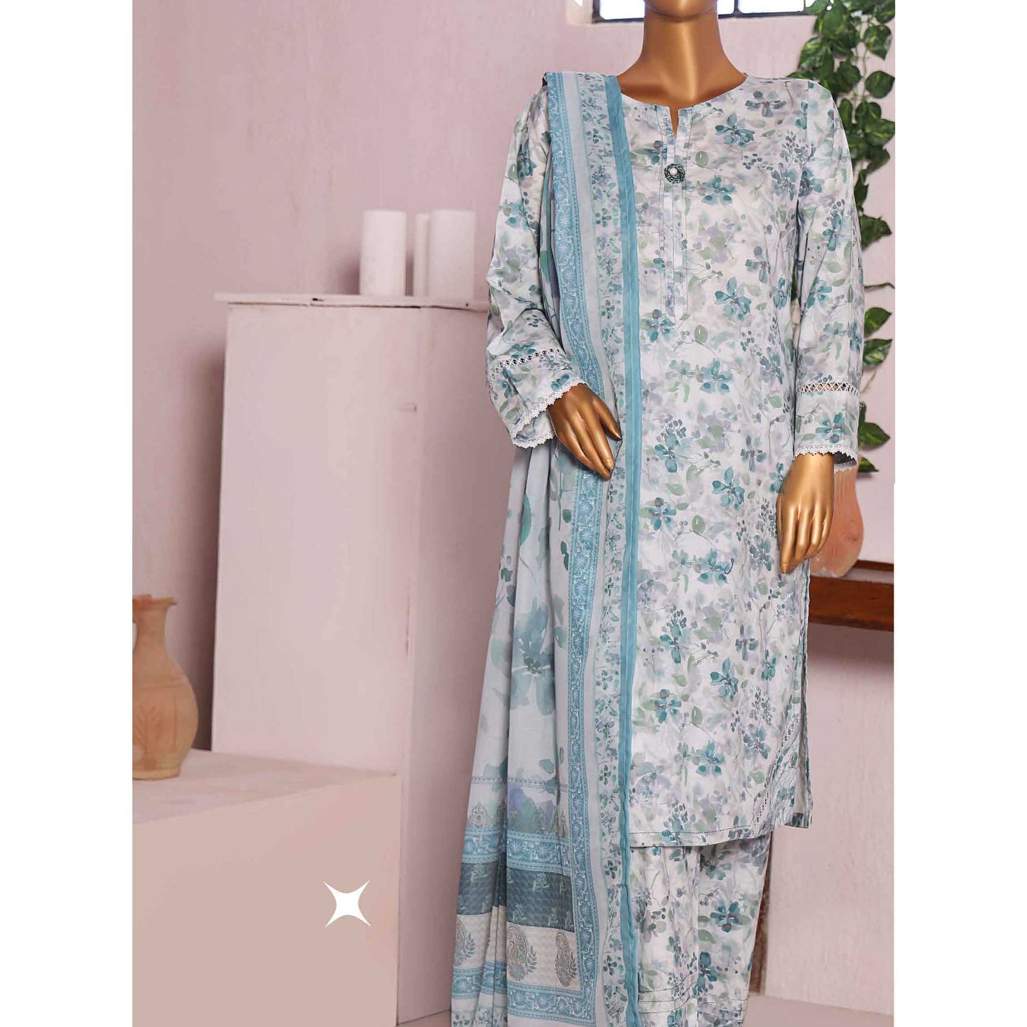 Sumi Textile Ready to Wear INTERMIX Cambric Printed 3PC Collection 2025 D-03