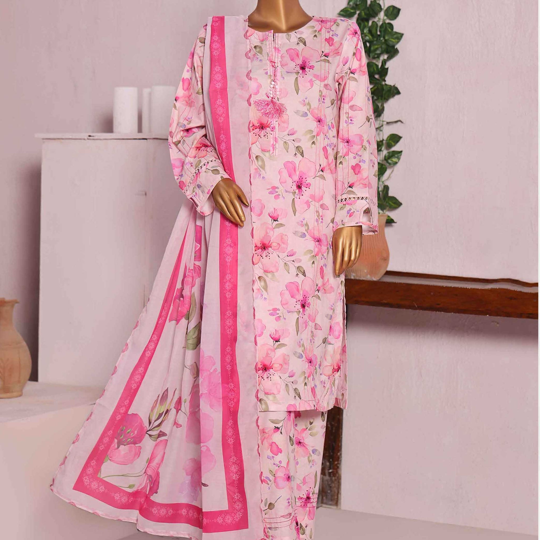 Sumi Textile Ready to Wear INTERMIX Cambric Printed 3PC Collection 2025 D-05