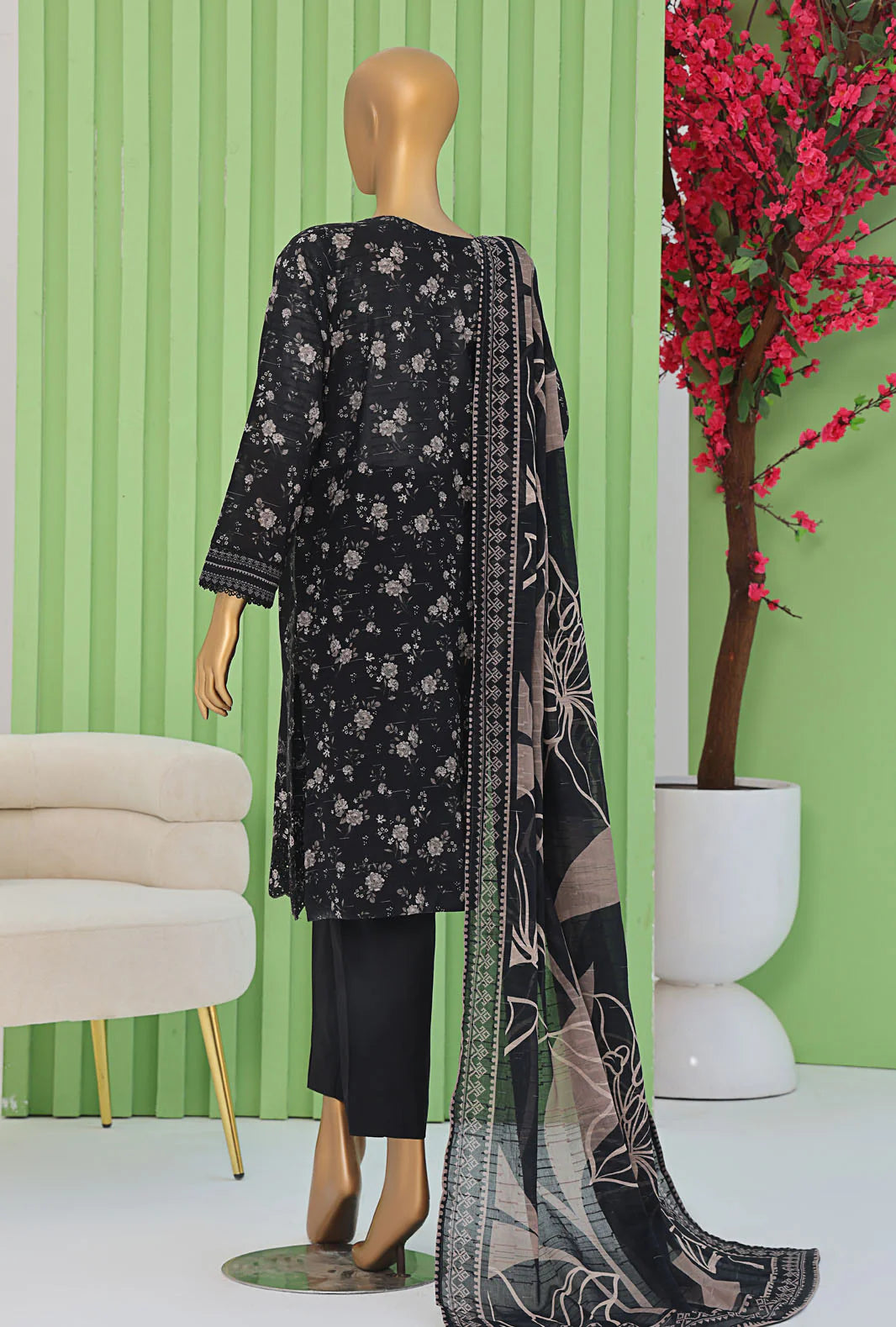 Vital By HZ Textiles Embroidered Cotton Doriya Suit Unstitched 3 Piece Collection 2025 VEC - 1261