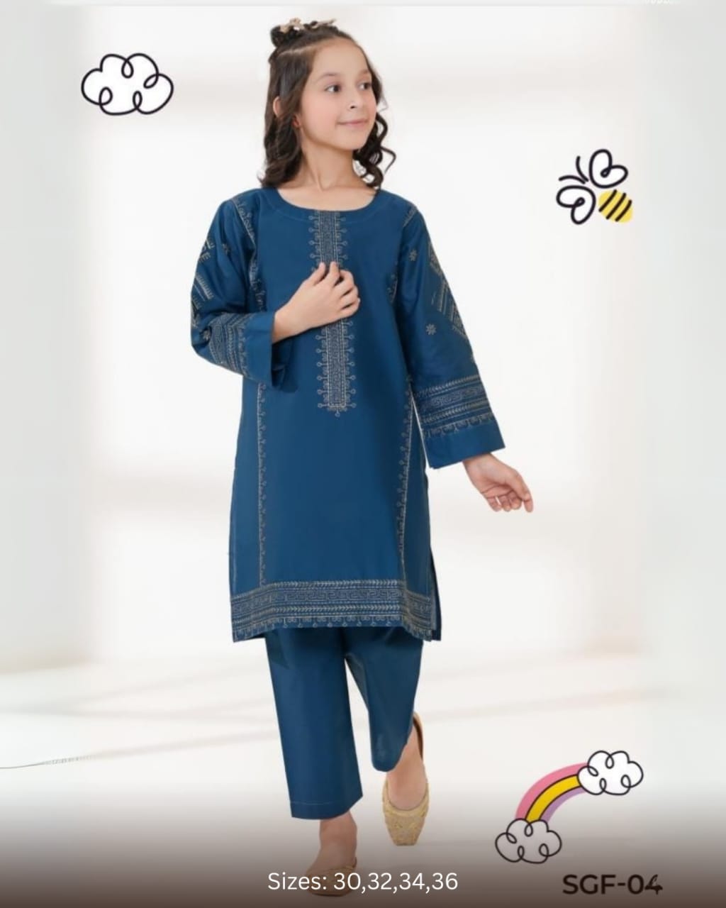 Guriya Collection Ready to Wear 2PC Girl's Festive Collection 2025 D-01