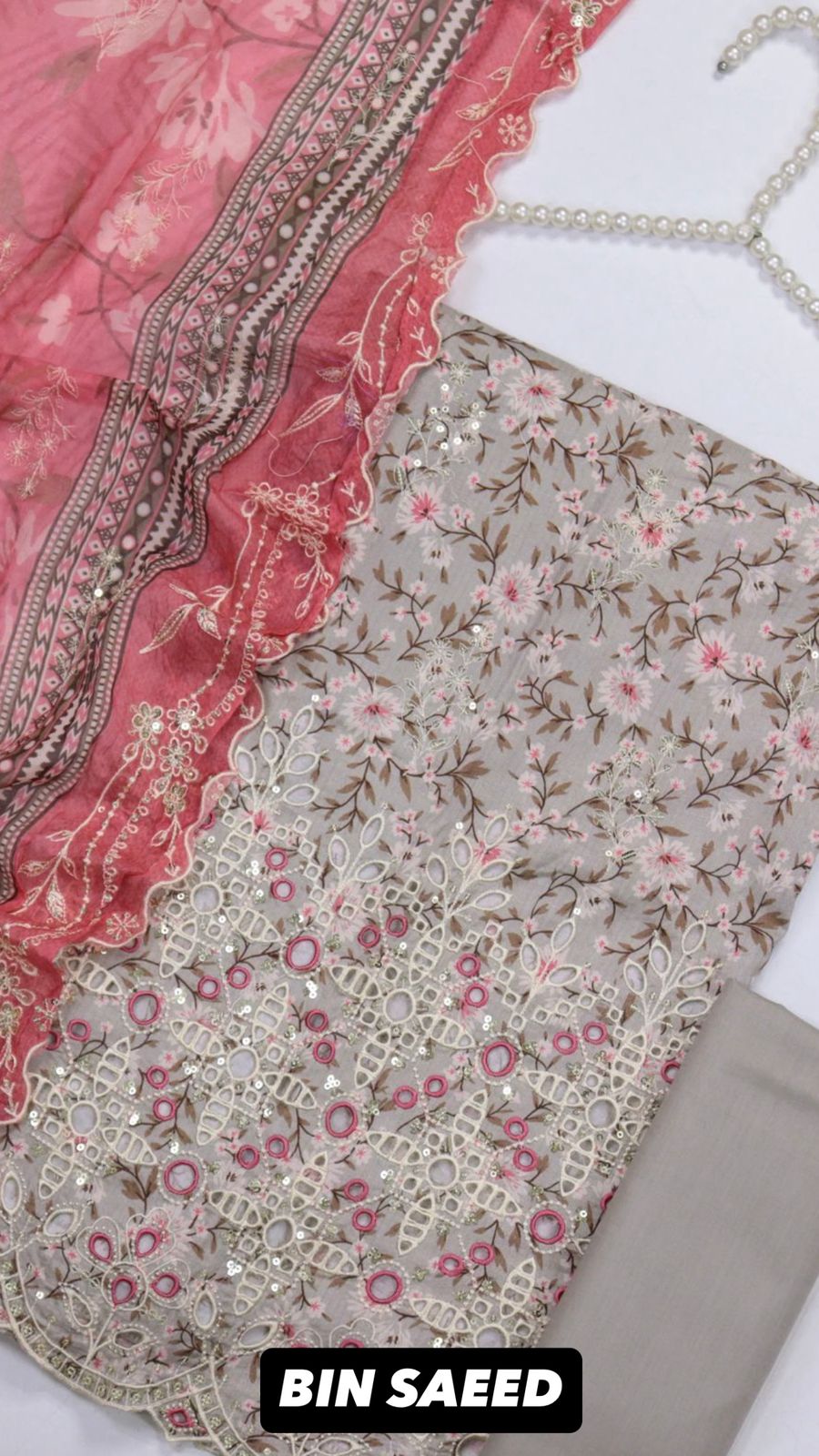 BIN SAEED Luxury Mid Summer Embroidery 3Piece Unstitched COLLECTION 2025 D-08