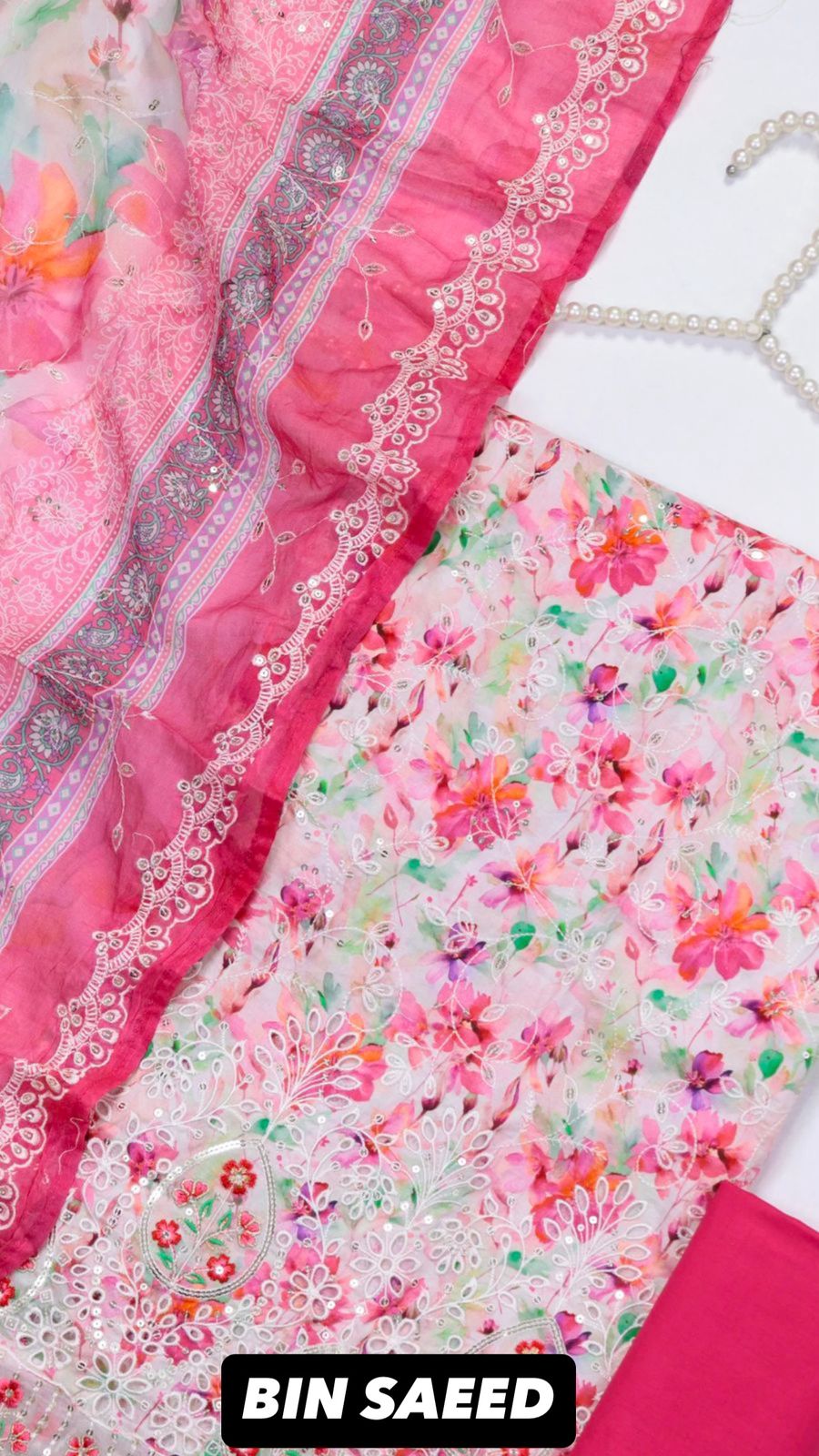 BIN SAEED Luxury Mid Summer Embroidery 3Piece Unstitched COLLECTION 2025 D-09