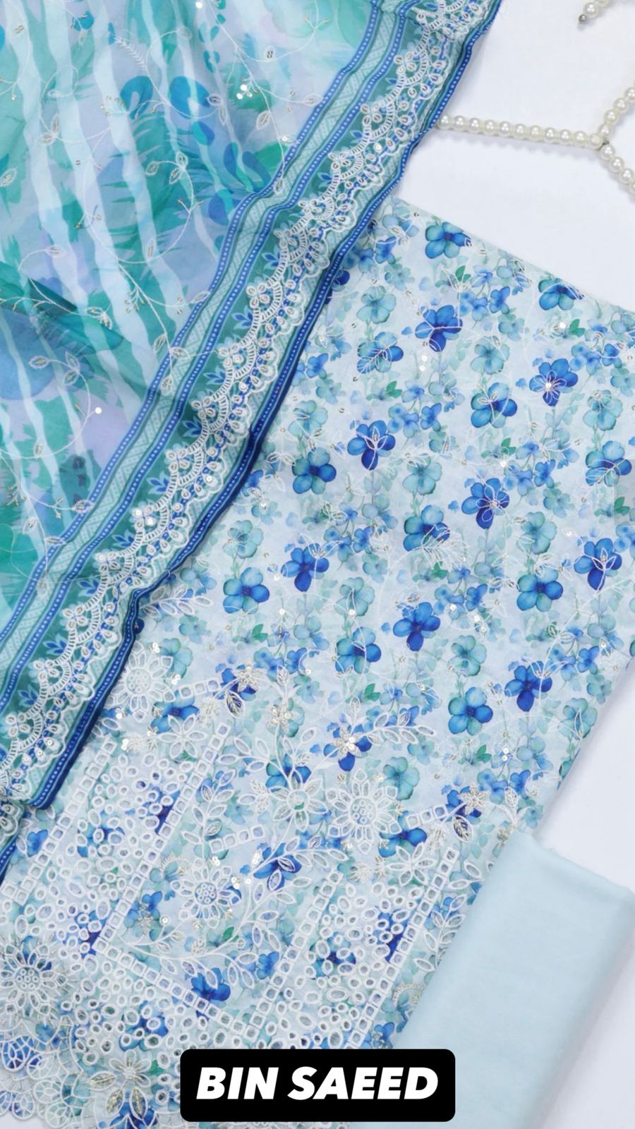 BIN SAEED Luxury Mid Summer Embroidery 3Piece Unstitched COLLECTION 2025 D-11