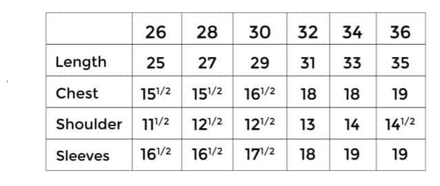 Guriya Collection Ready to Wear 2PC Girl's Festive Collection 2025 D-16 Size Chart