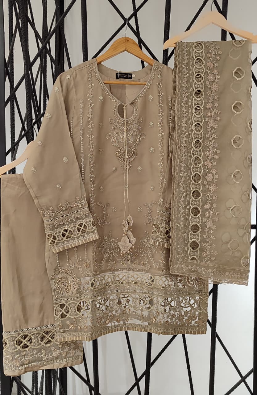 SADABAHAR LUXURY FORMAL FESTIVE °MAHPARA° ORGANZA EMBROIDERED 3PIECE STITCHED COLLECTION 2025 D-08