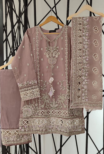 SADABAHAR LUXURY FORMAL FESTIVE °MAHPARA° ORGANZA EMBROIDERED 3PIECE STITCHED COLLECTION 2025 D-03