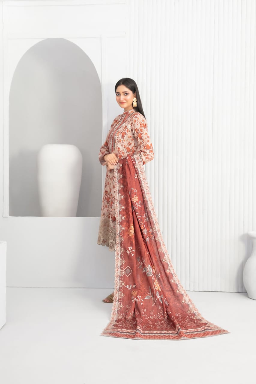 TAWAKKAL MADEA EMBROIDERED KHADDAR 3PIECE UNSTITCHED COLLECTION 2025 D 07