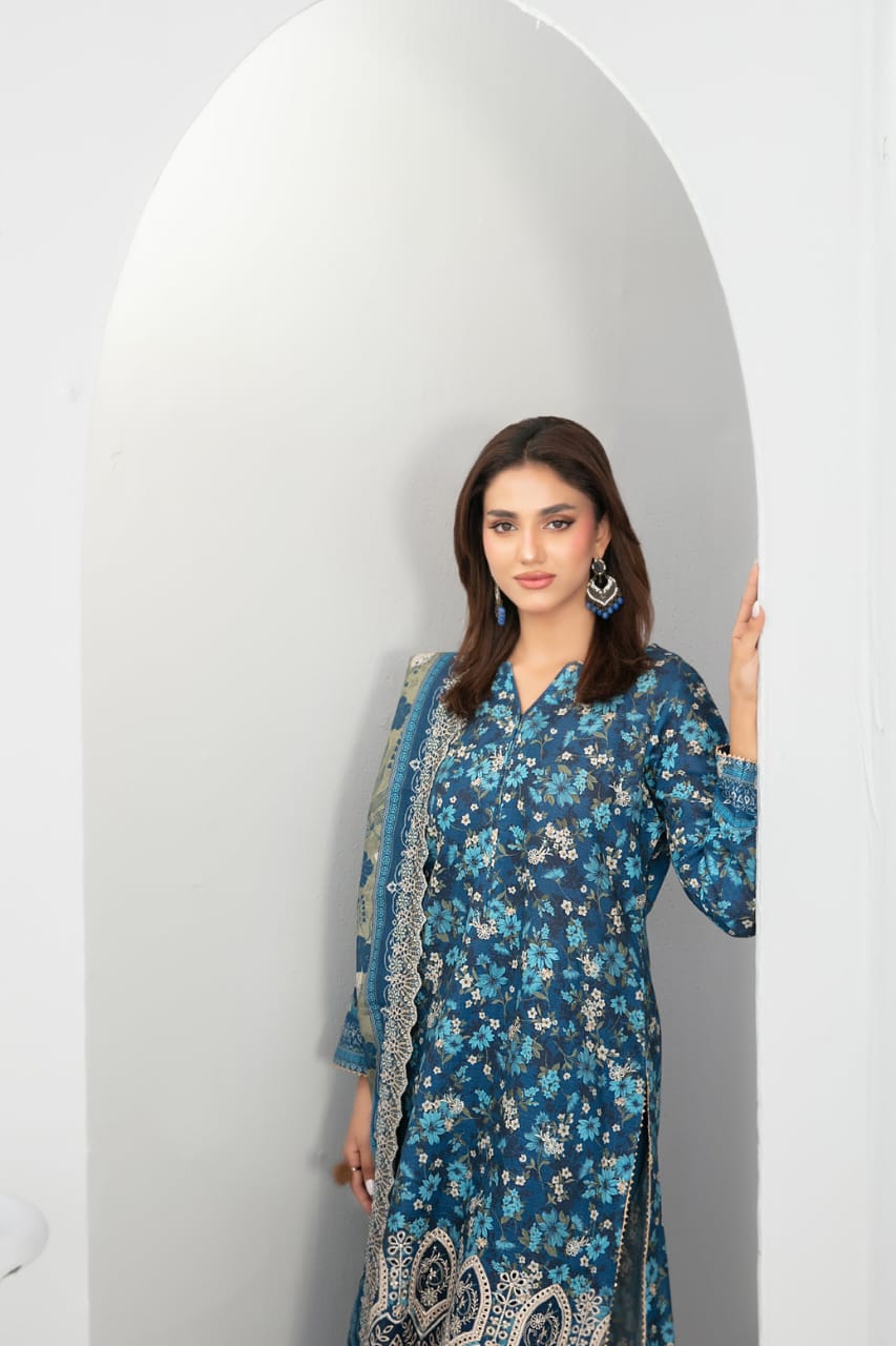 TAWAKKAL MADEA EMBROIDERED KHADDAR 3PIECE UNSTITCHED COLLECTION 2025 D 06