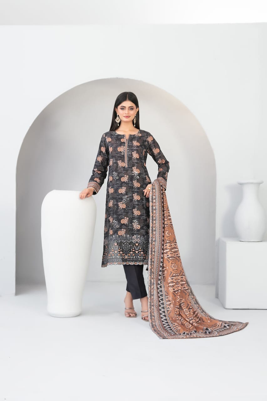 TAWAKKAL MADEA EMBROIDERED KHADDAR 3PIECE UNSTITCHED COLLECTION 2025 D 02