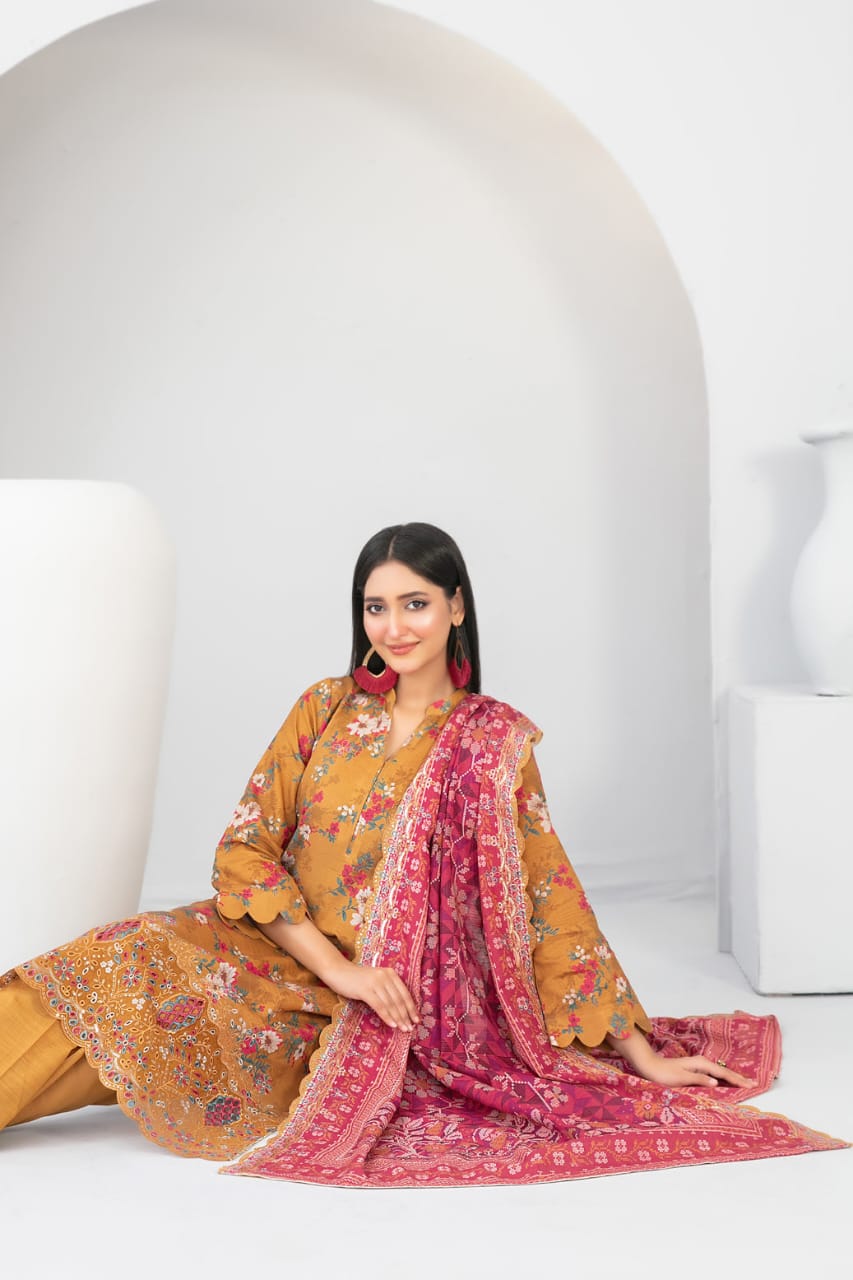 TAWAKKAL MADEA EMBROIDERED KHADDAR 3PIECE UNSTITCHED COLLECTION 2025 D 04