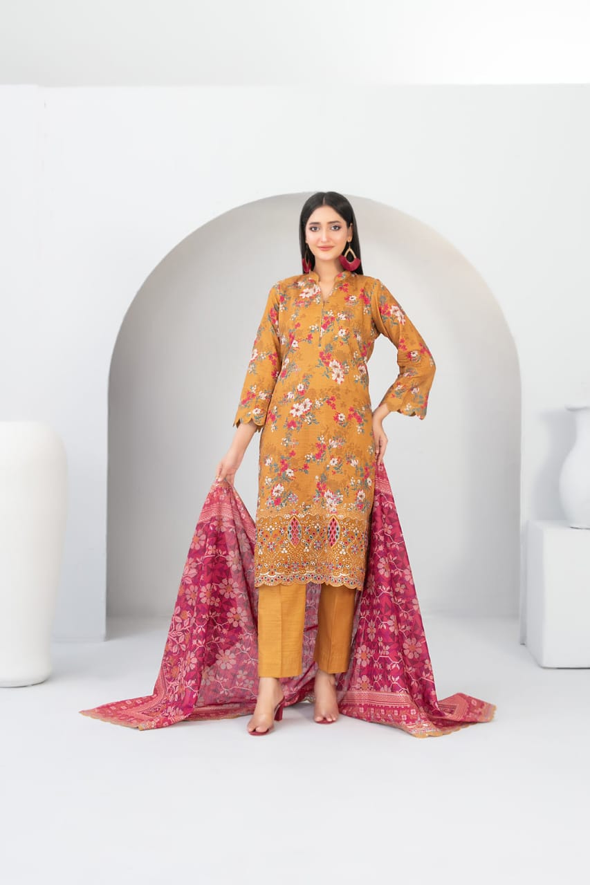 TAWAKKAL MADEA EMBROIDERED KHADDAR 3PIECE UNSTITCHED COLLECTION 2025 D 04