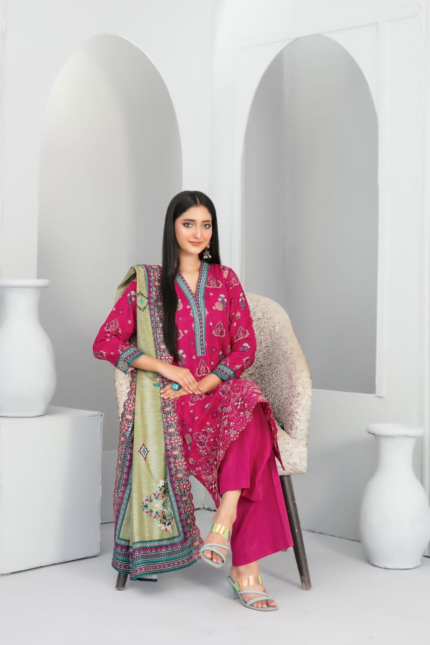 TAWAKKAL MADEA EMBROIDERED KHADDAR 3PIECE UNSTITCHED COLLECTION 2025 D 03