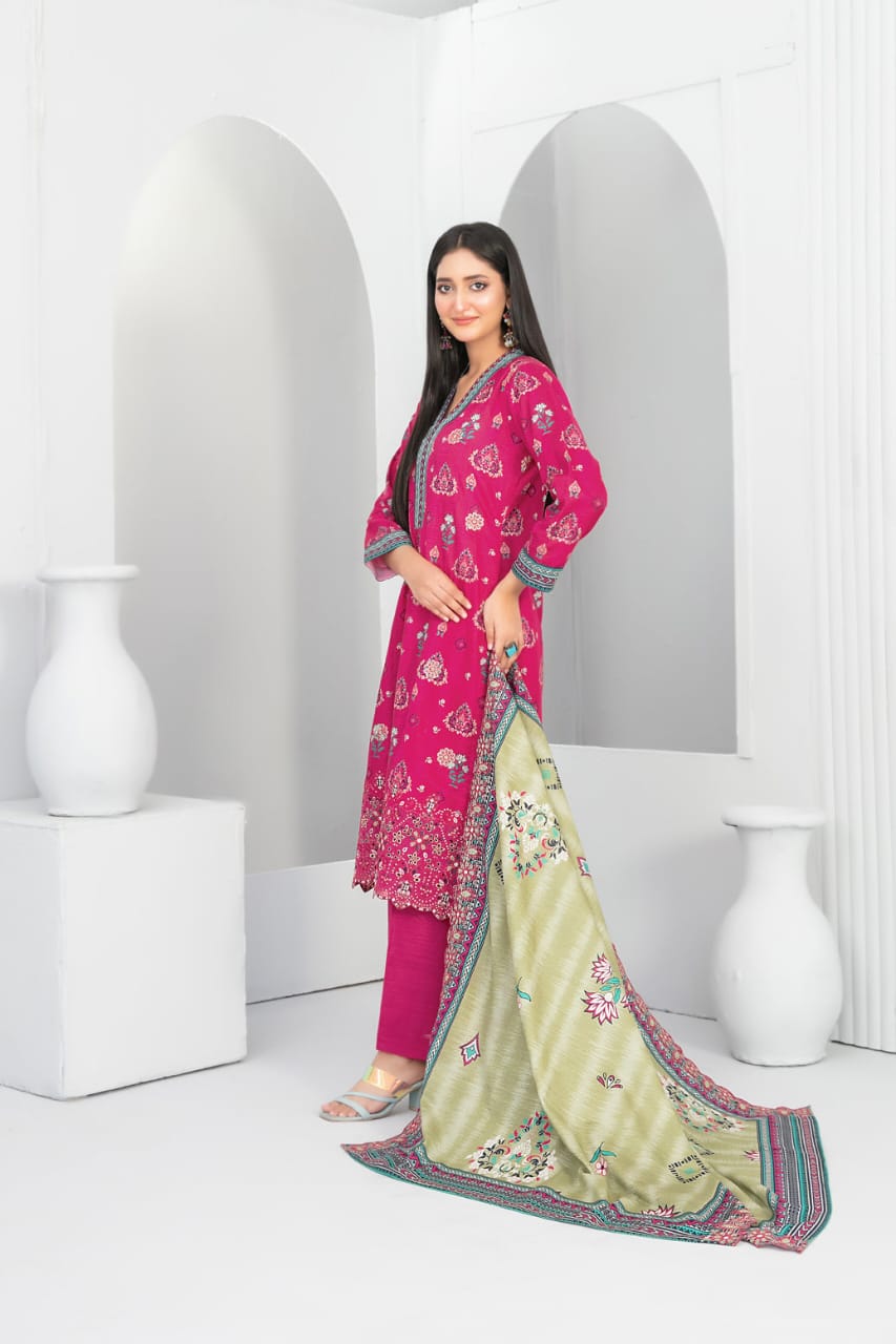 TAWAKKAL MADEA EMBROIDERED KHADDAR 3PIECE UNSTITCHED COLLECTION 2025 D 03