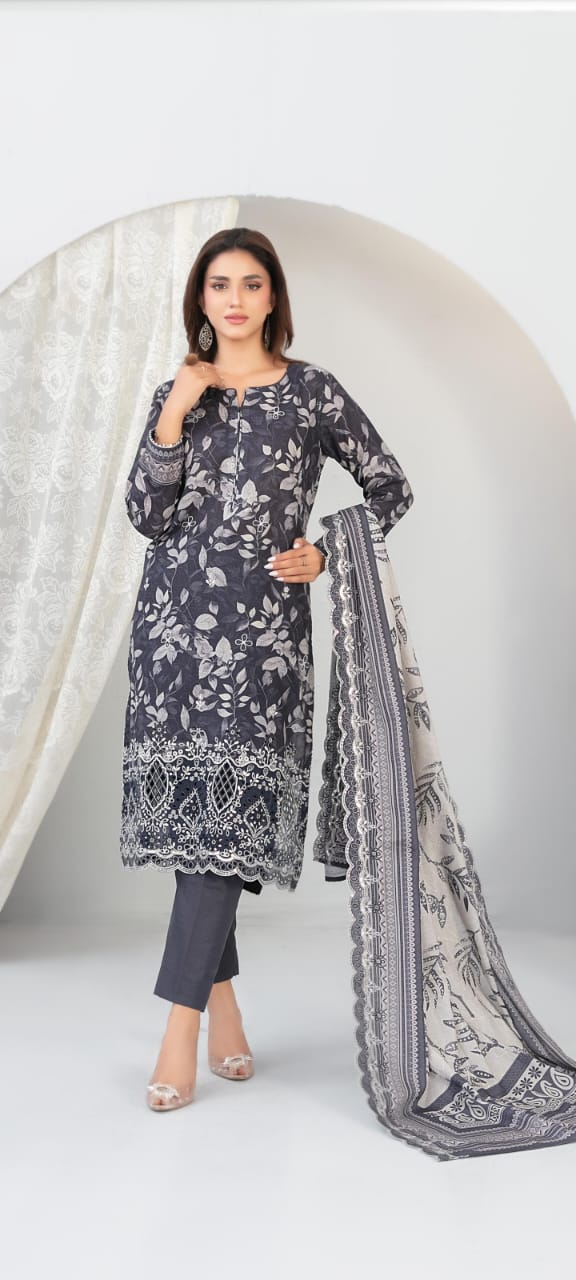 TAWAKKAL MADEA EMBROIDERED KHADDAR 3PIECE UNSTITCHED COLLECTION 2025 D 09