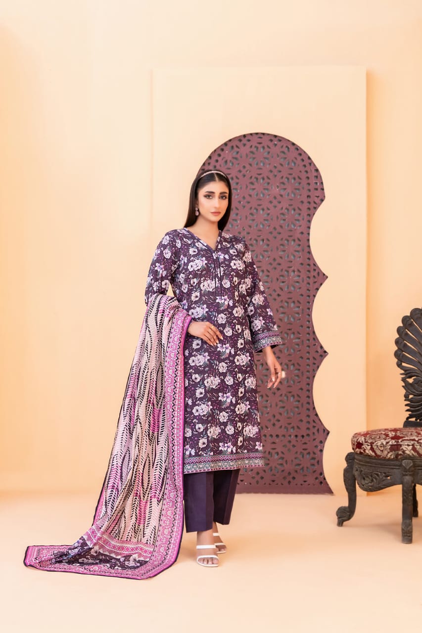 TAWAKKAL ROSHNI KHADDAR PRINTED 3PIECE UNSTITCHED COLLECTION 2025 D 01