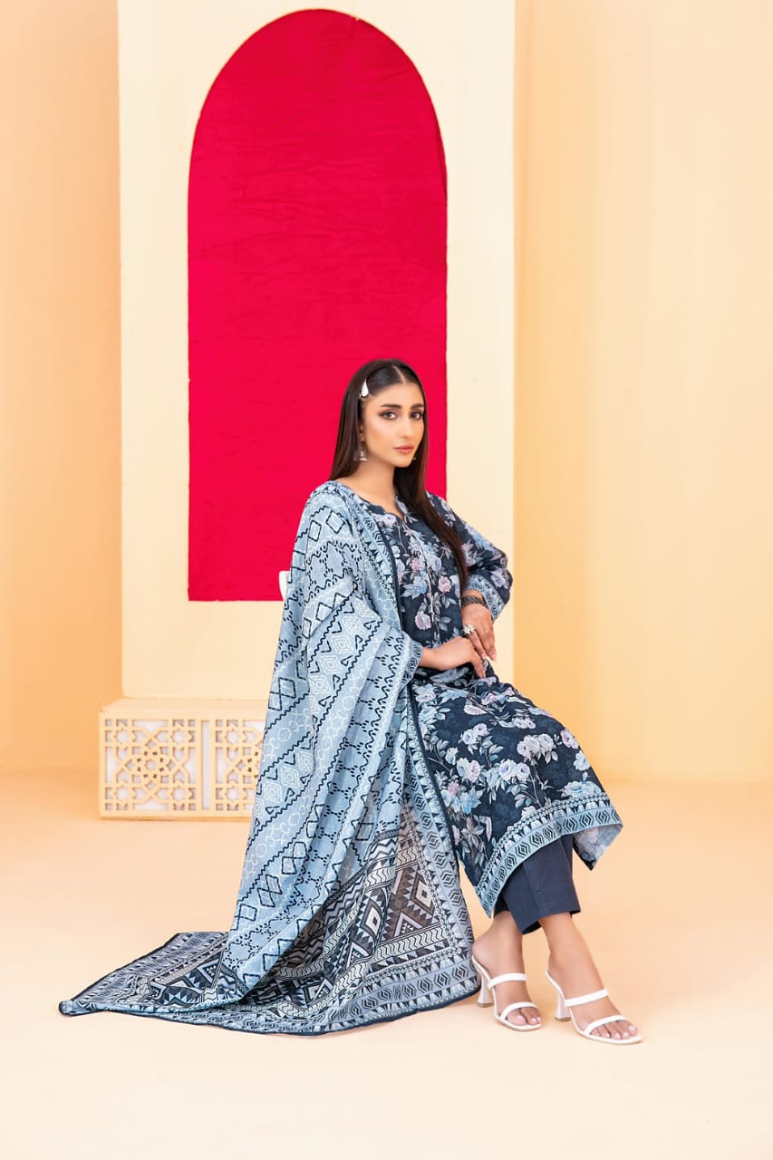 TAWAKKAL ROSHNI KHADDAR PRINTED 3PIECE UNSTITCHED COLLECTION 2025 D 06