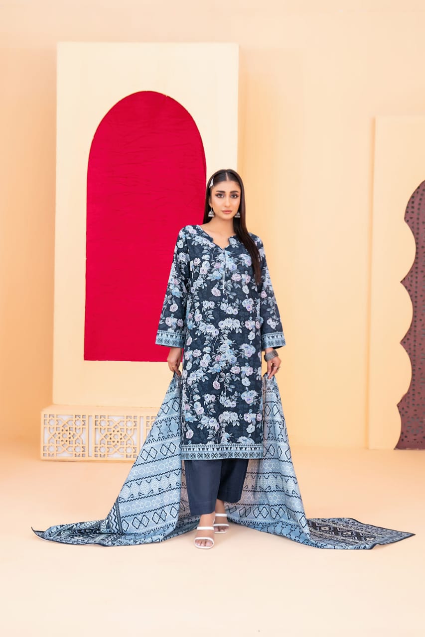 TAWAKKAL ROSHNI KHADDAR PRINTED 3PIECE UNSTITCHED COLLECTION 2025 D 06
