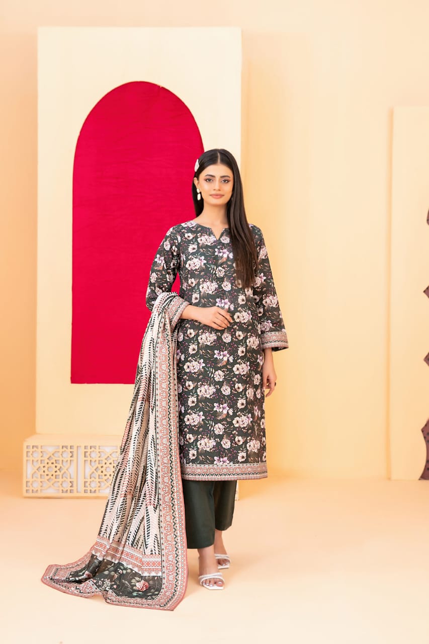 TAWAKKAL ROSHNI KHADDAR PRINTED 3PIECE UNSTITCHED COLLECTION 2025 D 10